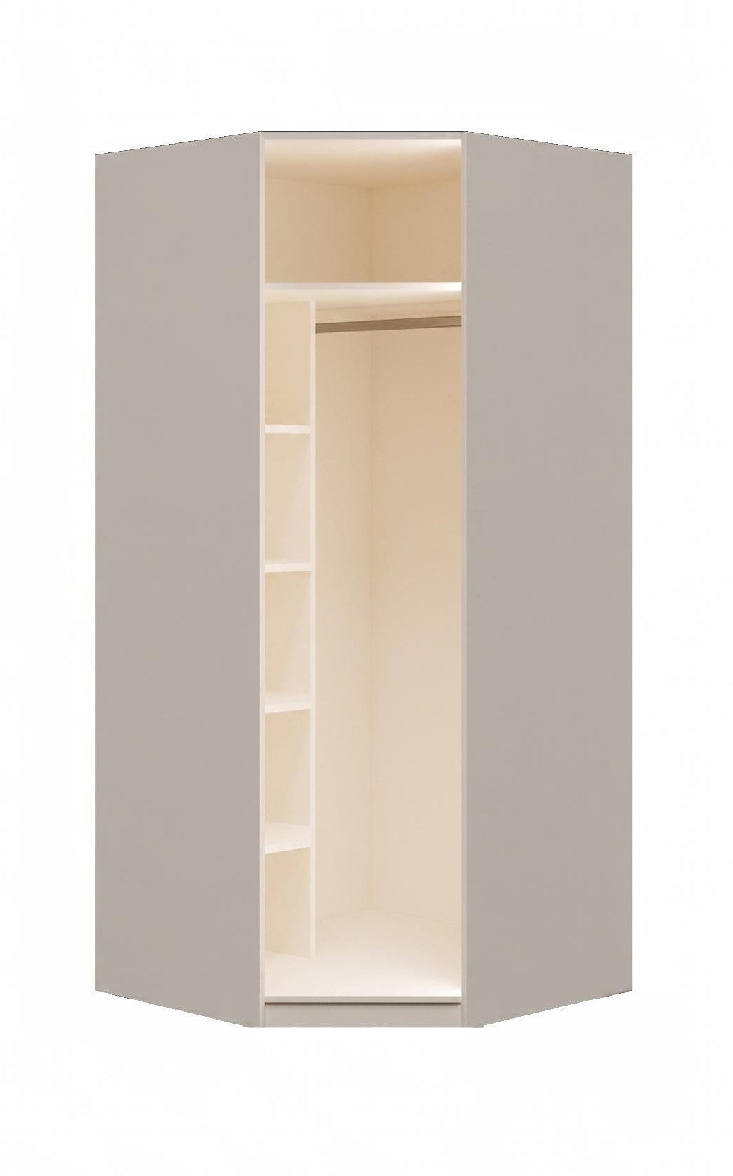Xlmoebel Eckkleiderschrank Eckschrank Beige Modern Design Kleiderschrank Garderobe (1-tlg)