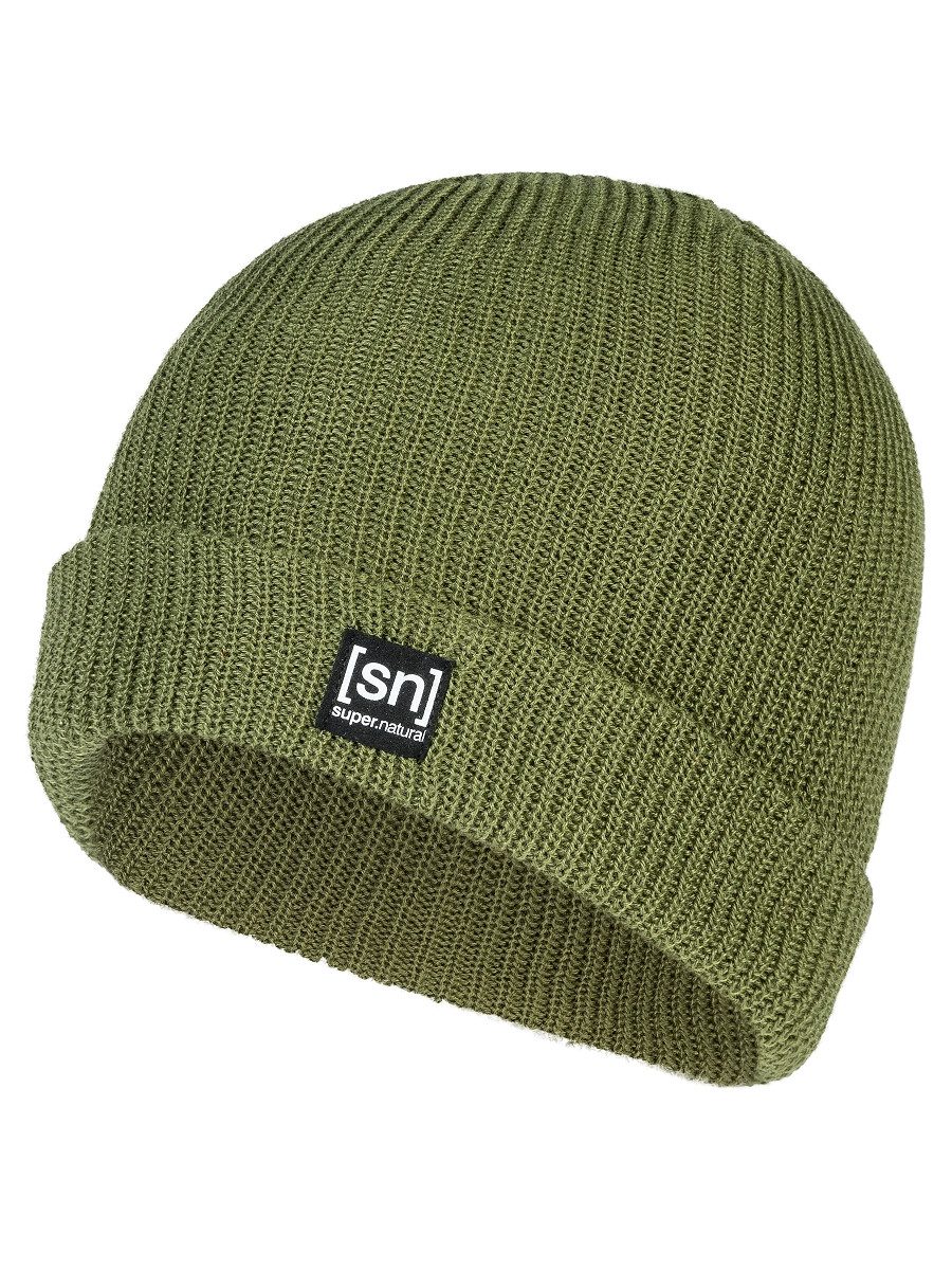 SUPER.NATURAL Beanie für Damen und Herren, MERINO BASIC BEANIE aus recyceltem Polyester, wärmender Merino-Materialmix