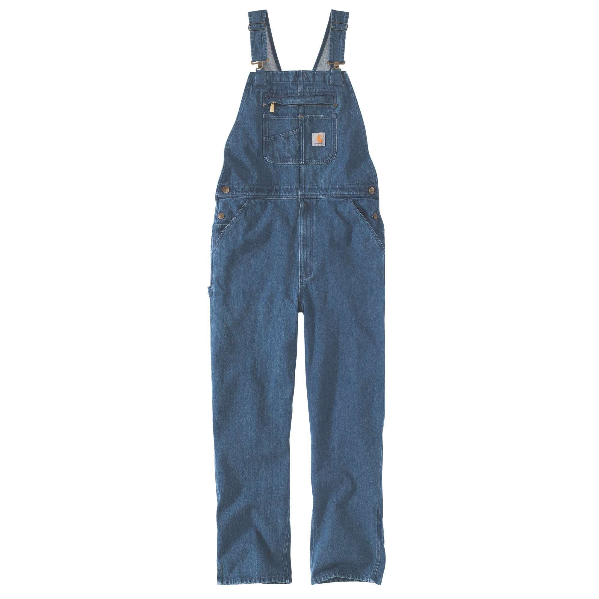 Carhartt Latzhose LOOSE FIT DENIM BIB OVERALL (1-tlg) mit Hammerschlaufe & Zollstocktasche