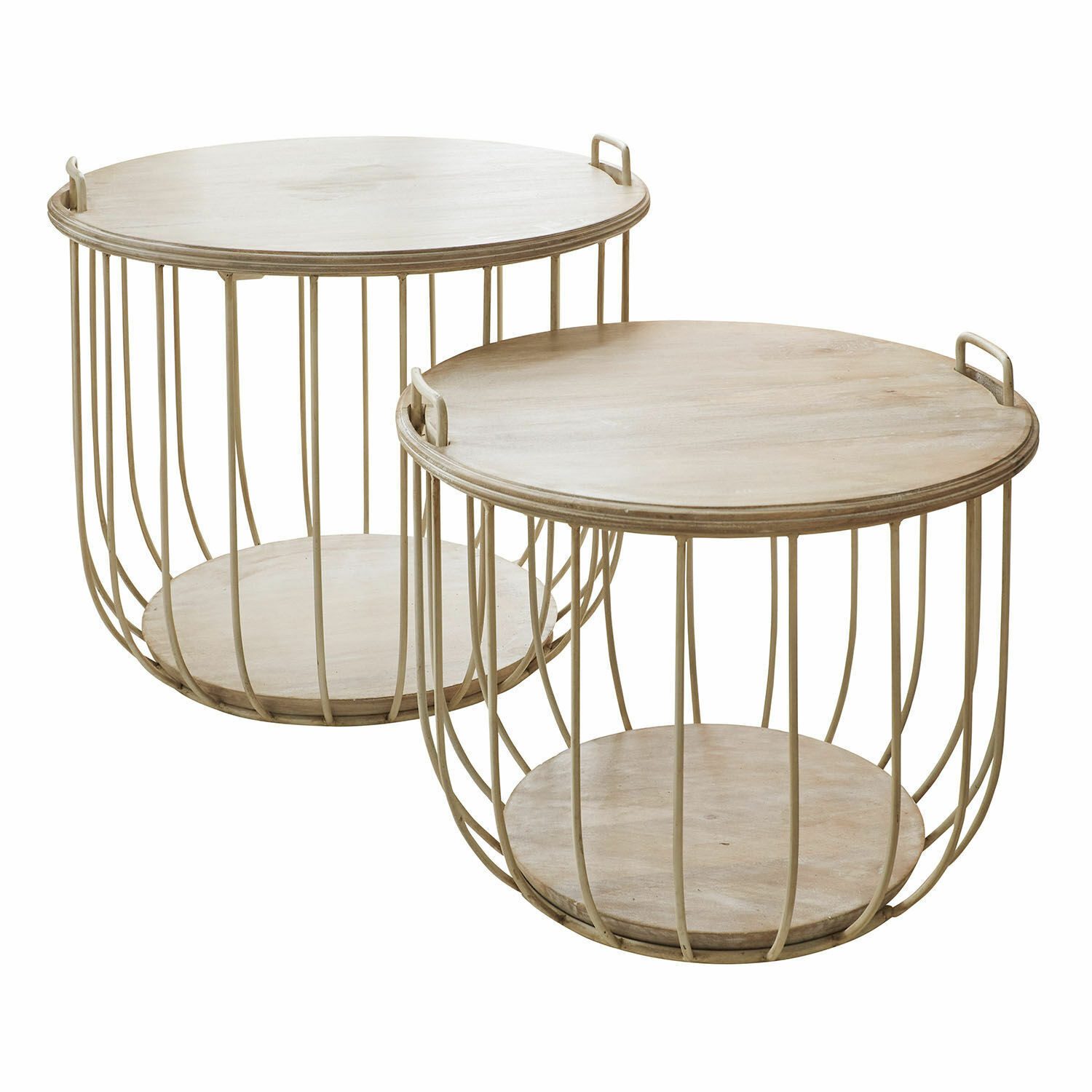 Mirabeau Couchtisch Couchtisch 2er Set Lawson antikweiß