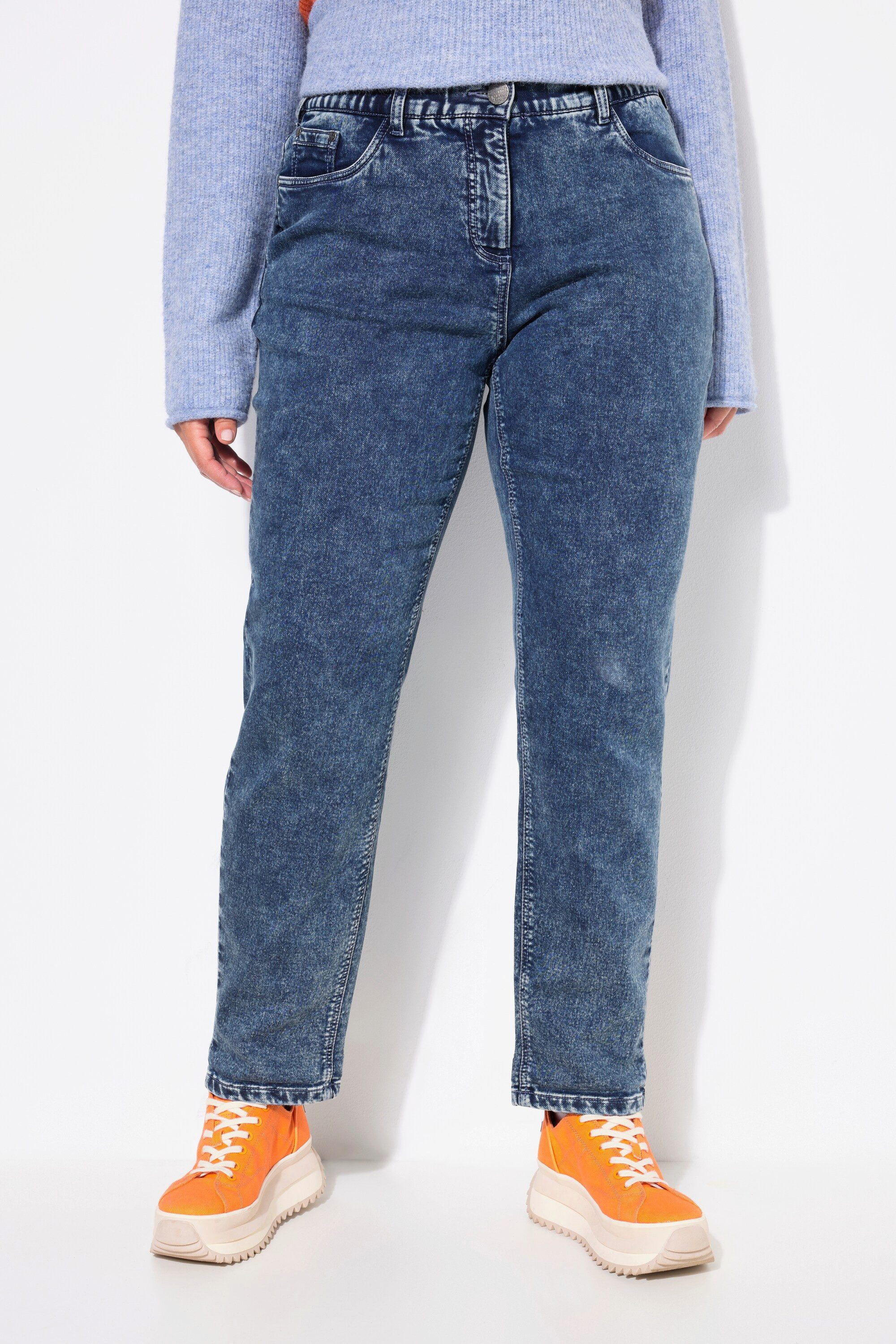 Ulla Popken Regular-fit-Jeans Boyfriend-Jerseyjeans weites Bein günstig online kaufen