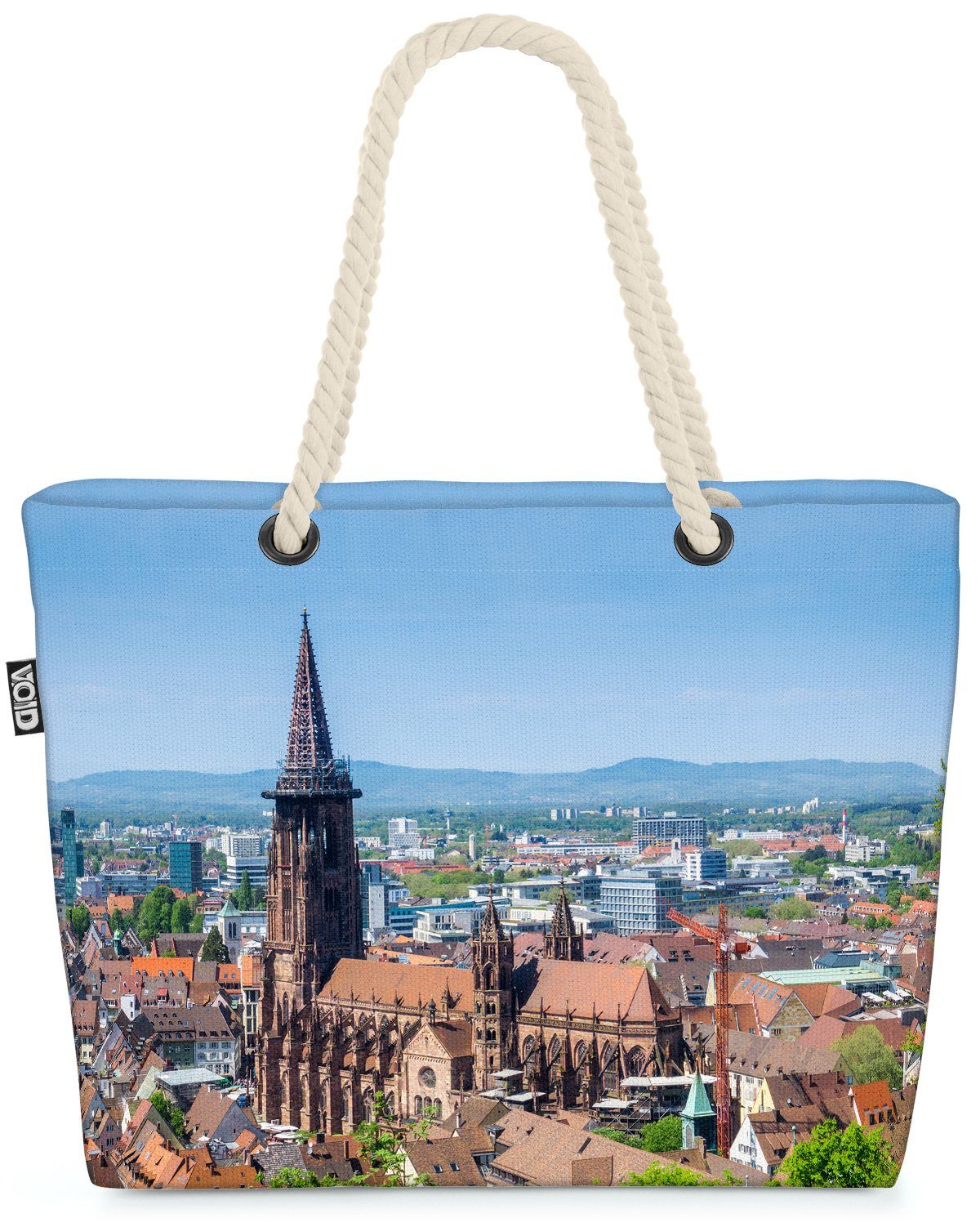 VOID Strandtasche Altes (1-tlg), Münsterplatz Ratha Bächle und Münster Freiburg Freiburger Neues