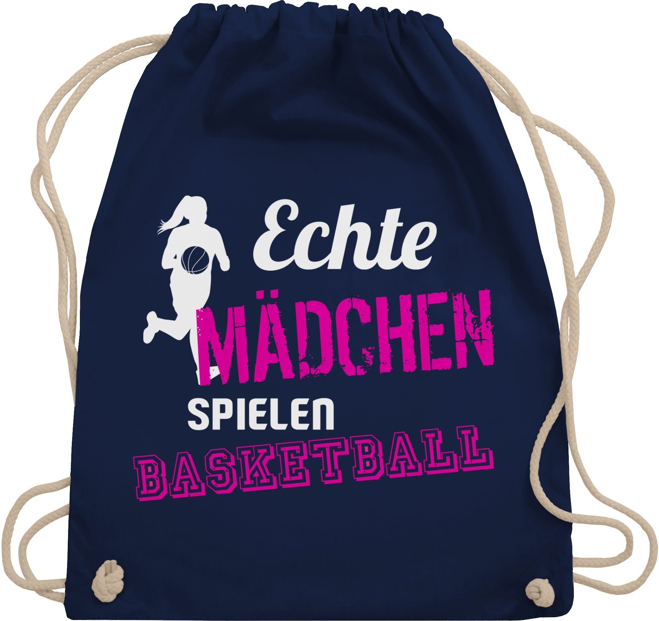 Shirtracer Turnbeutel Echte Mädchen spielen Basketball, Basketball Trikot Ersatz