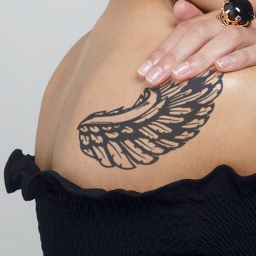 FOREVER NEVER Schmuck-Tattoo Grosser Flügel