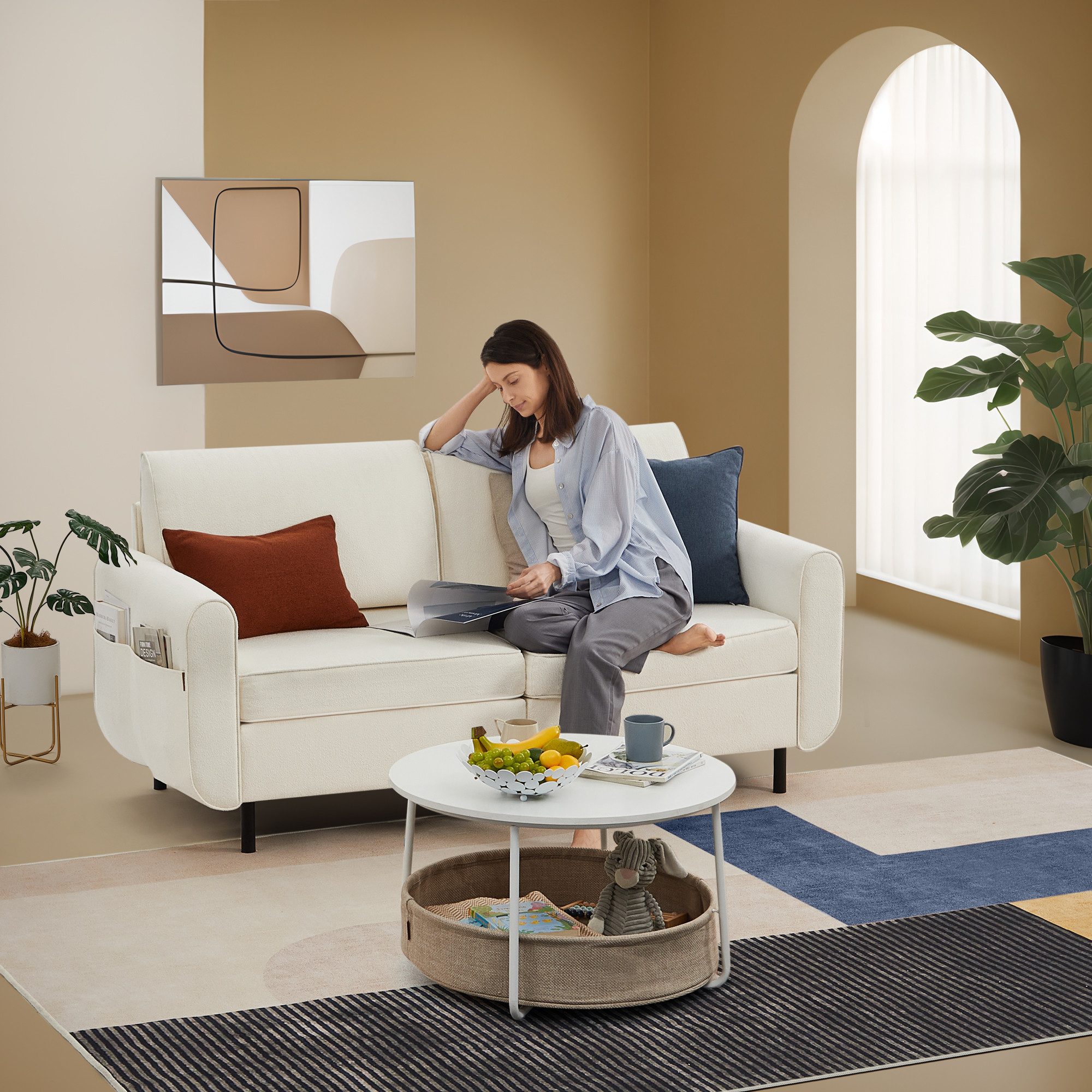 VASAGLE 2-Sitzer, Modulares Sofa, Einzelsessel, Couch günstig online kaufen