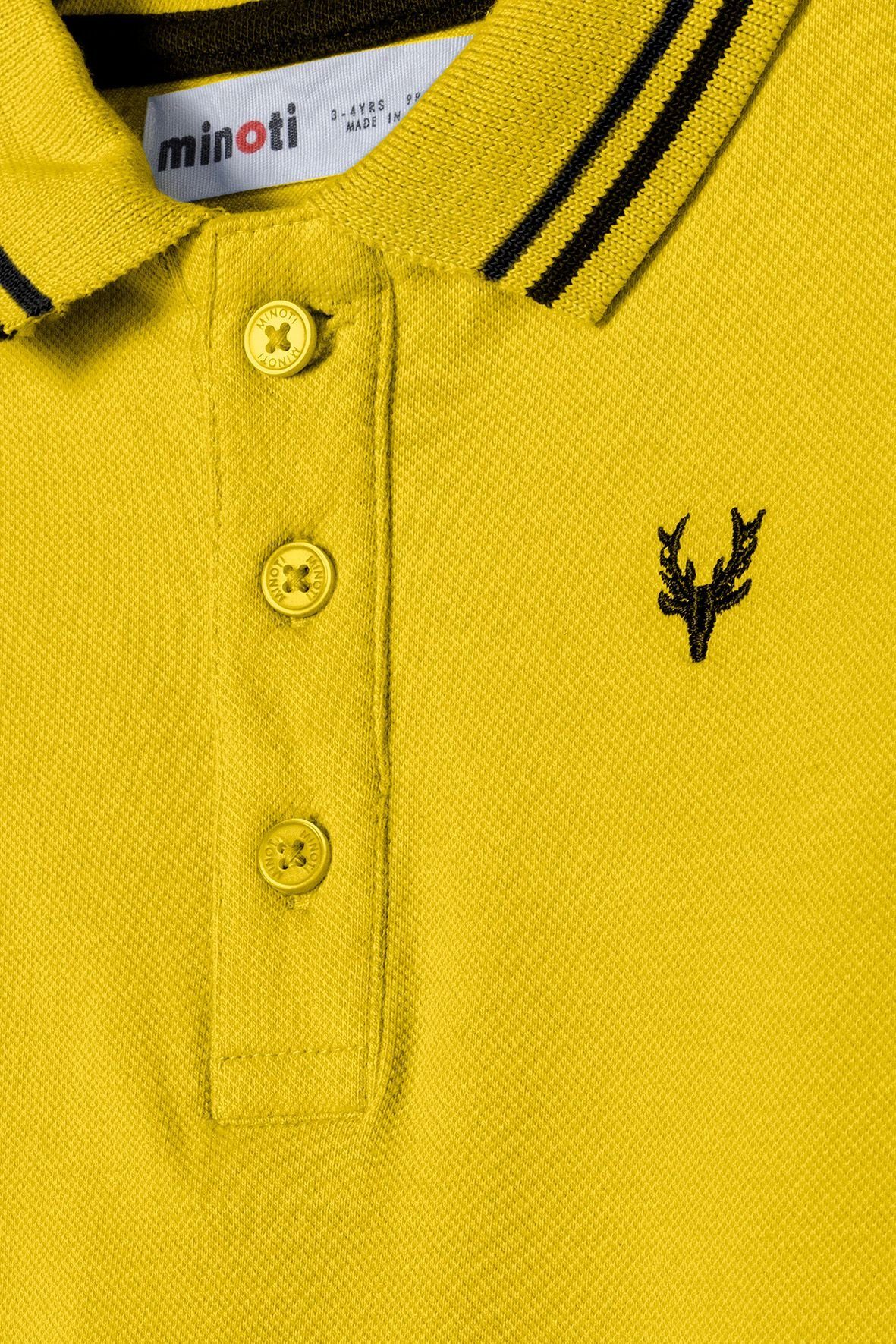 MINOTI Poloshirt Langärmlig (12m-14y) Gelb