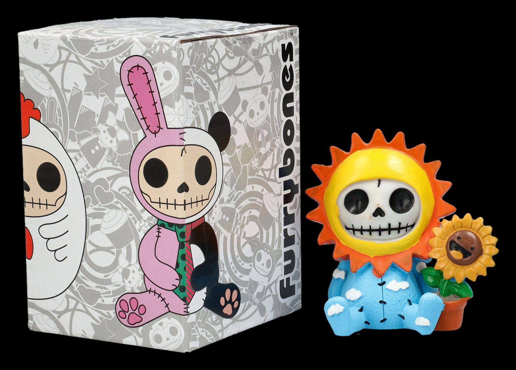 Figuren Shop GmbH Dekofigur Furrybones Sonne Sol – Gothic Skelett Figur 8 cm Geschenkidee Deko