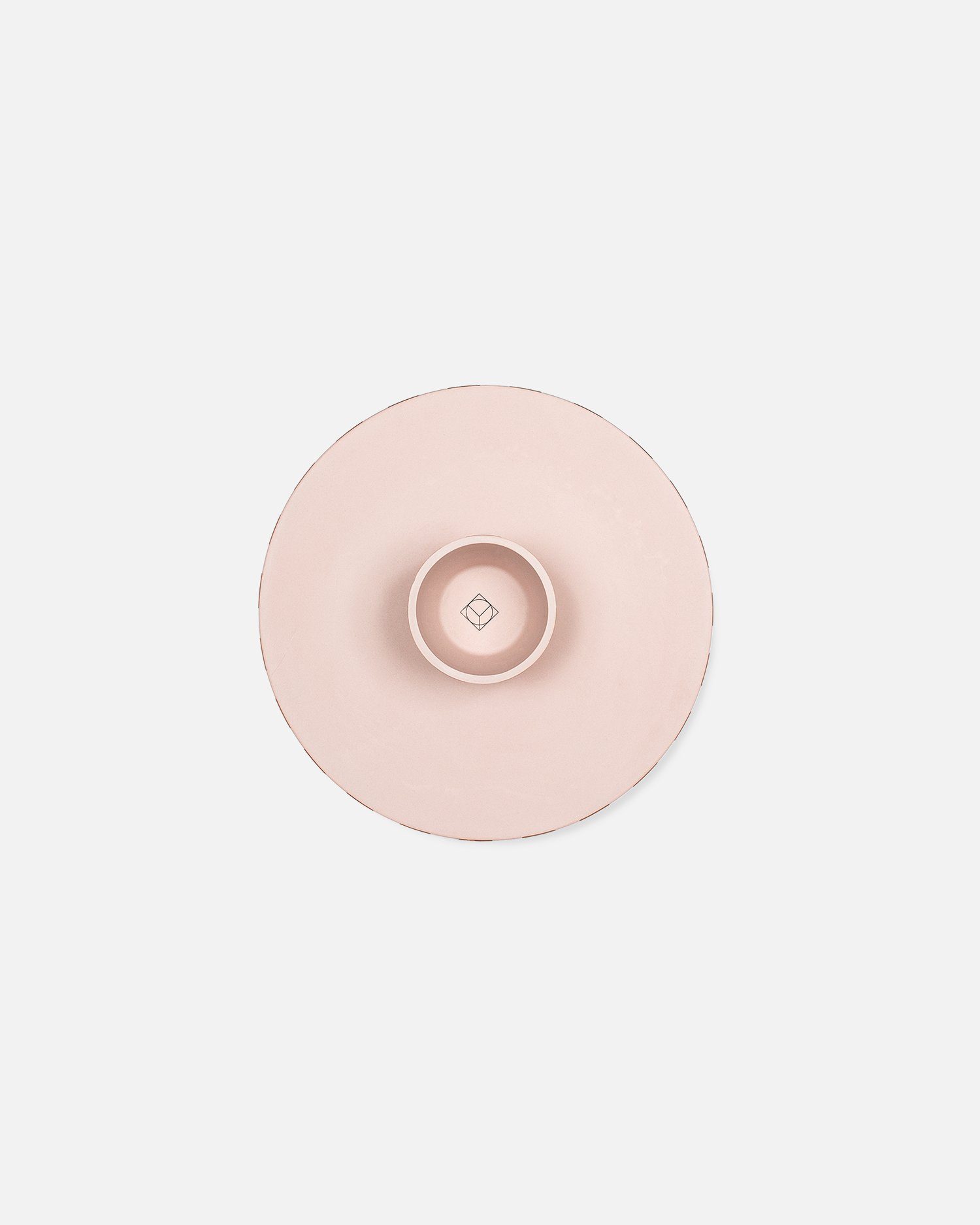 Keramik OYOY - Groß Rund Tortenplatte Toppu Gestreift Dekoschale Tray Karamell/Rosa cm, 27x9