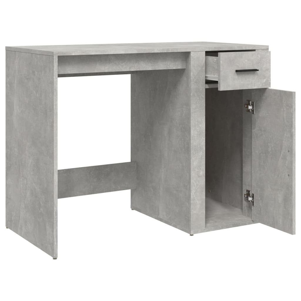 furnicato Schreibtisch 100x49x75 cm Holzwerkstoff Betongrau