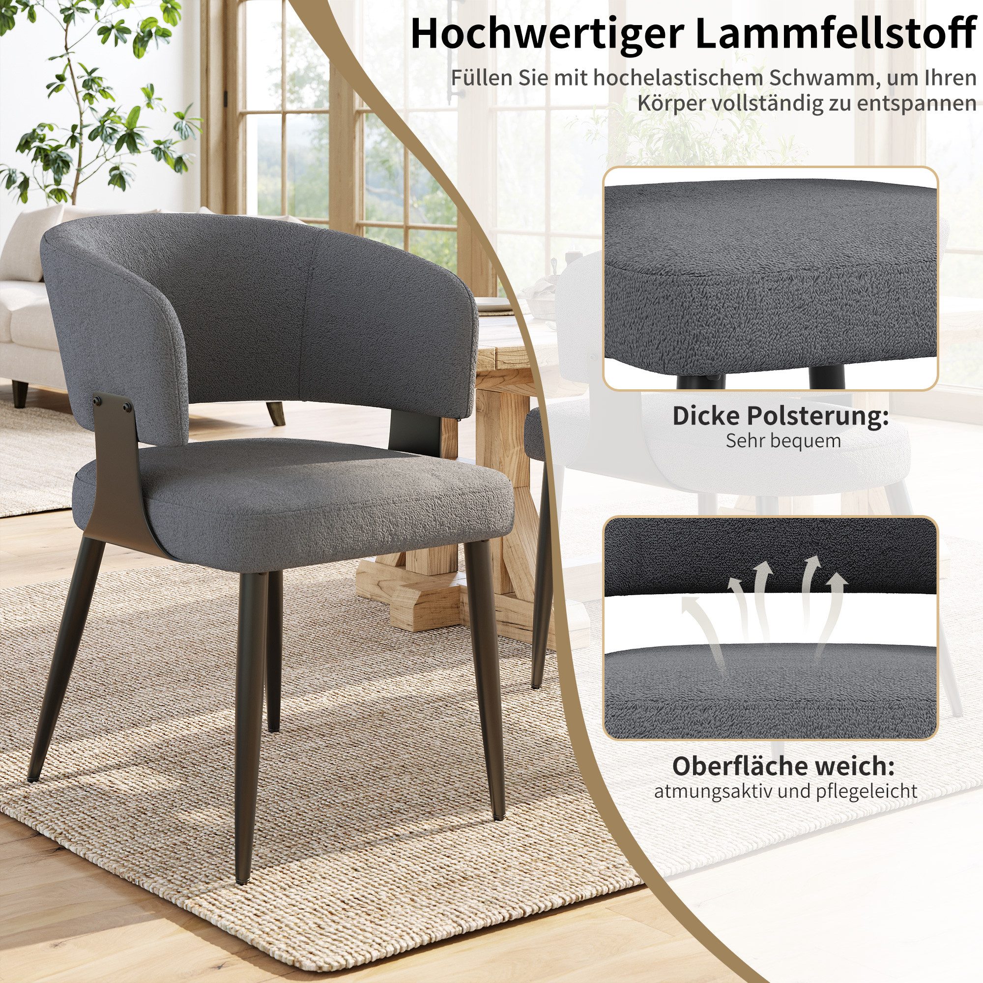 i@home Esszimmerstuhl Armlehnstuhl, Polsterstuhl, Küchenstuhl, Schminkstuhl günstig online kaufen