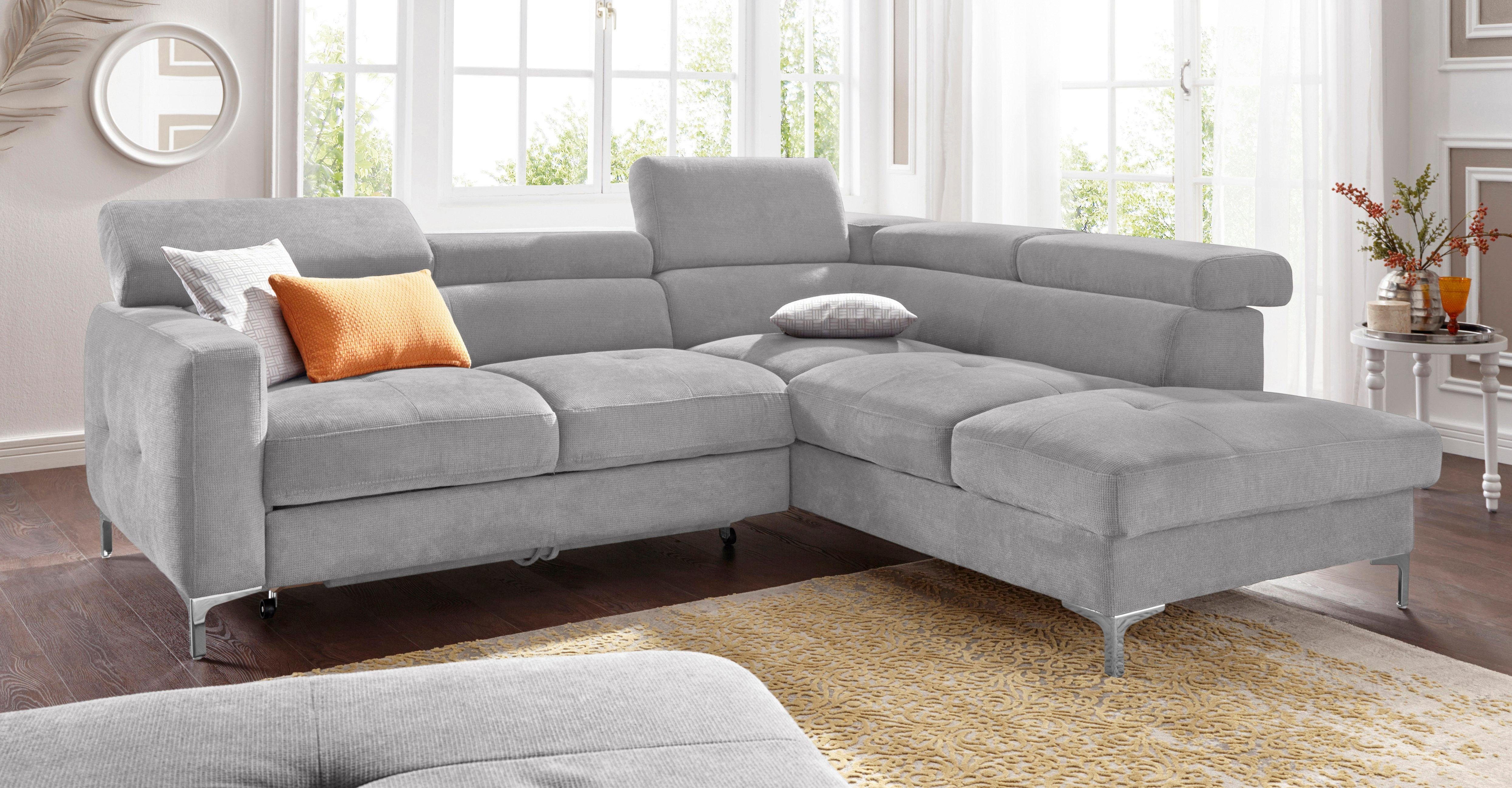 COTTA Ecksofa "Sammy L-Form" mit Kopfteilverstellung, wahlweise mit Bettfun günstig online kaufen