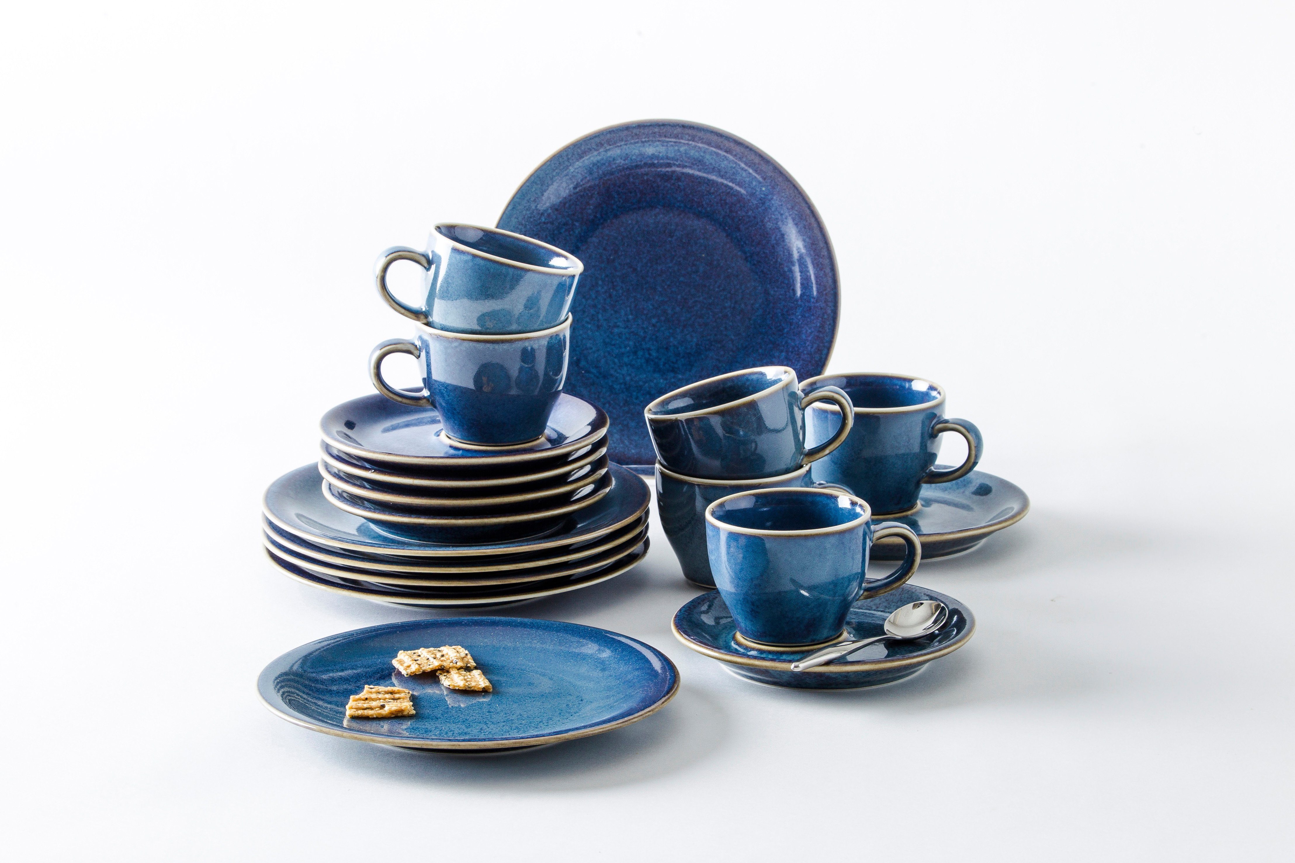 KAHLA Geschirr-Set Homestyle, 18 tlg (18-tlg), 6 Personen, Porzellan, Handglasiert, Made in Germany