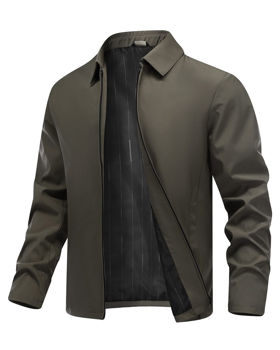 Allthemen Bomberjacke Herren leichte Herbstjacke mit Reißverschluss Harrington Jacke Sommer