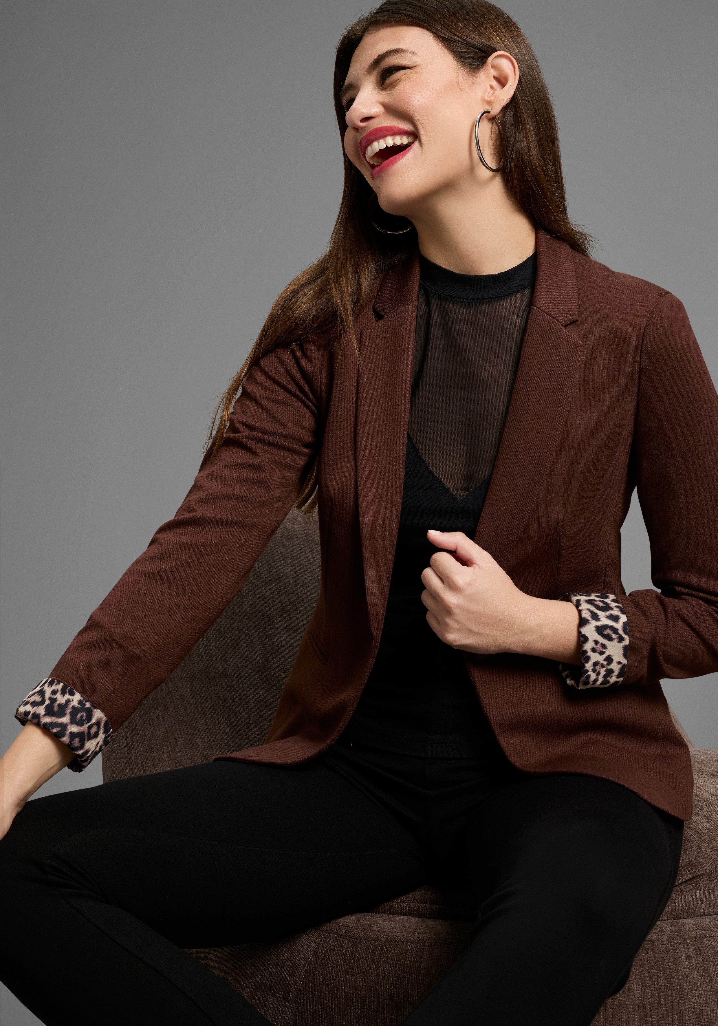 Bruno Banani Kurzblazer Leoprint-Futter - NEUE FARBEN günstig online kaufen