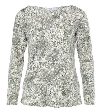 MONACO blue Print-Shirt Longsleeve koerpernah mit Paisleydruck