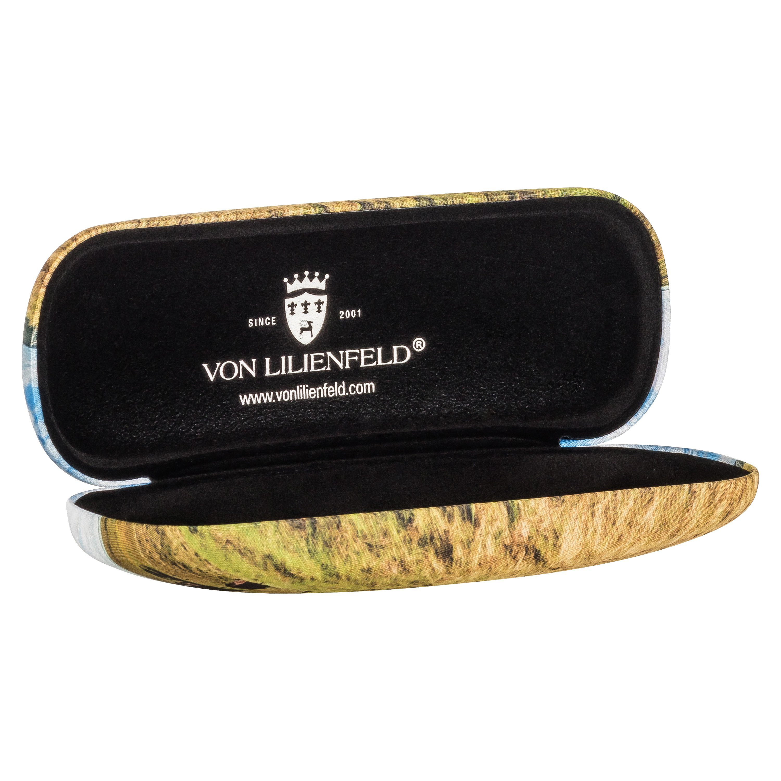von Lilienfeld Brillenetui Leuchtturm auf Sylt Meer Nordsee Motiv Etui Brillenbox, stabiles mit Mikrofaser bezogenes Hardcase