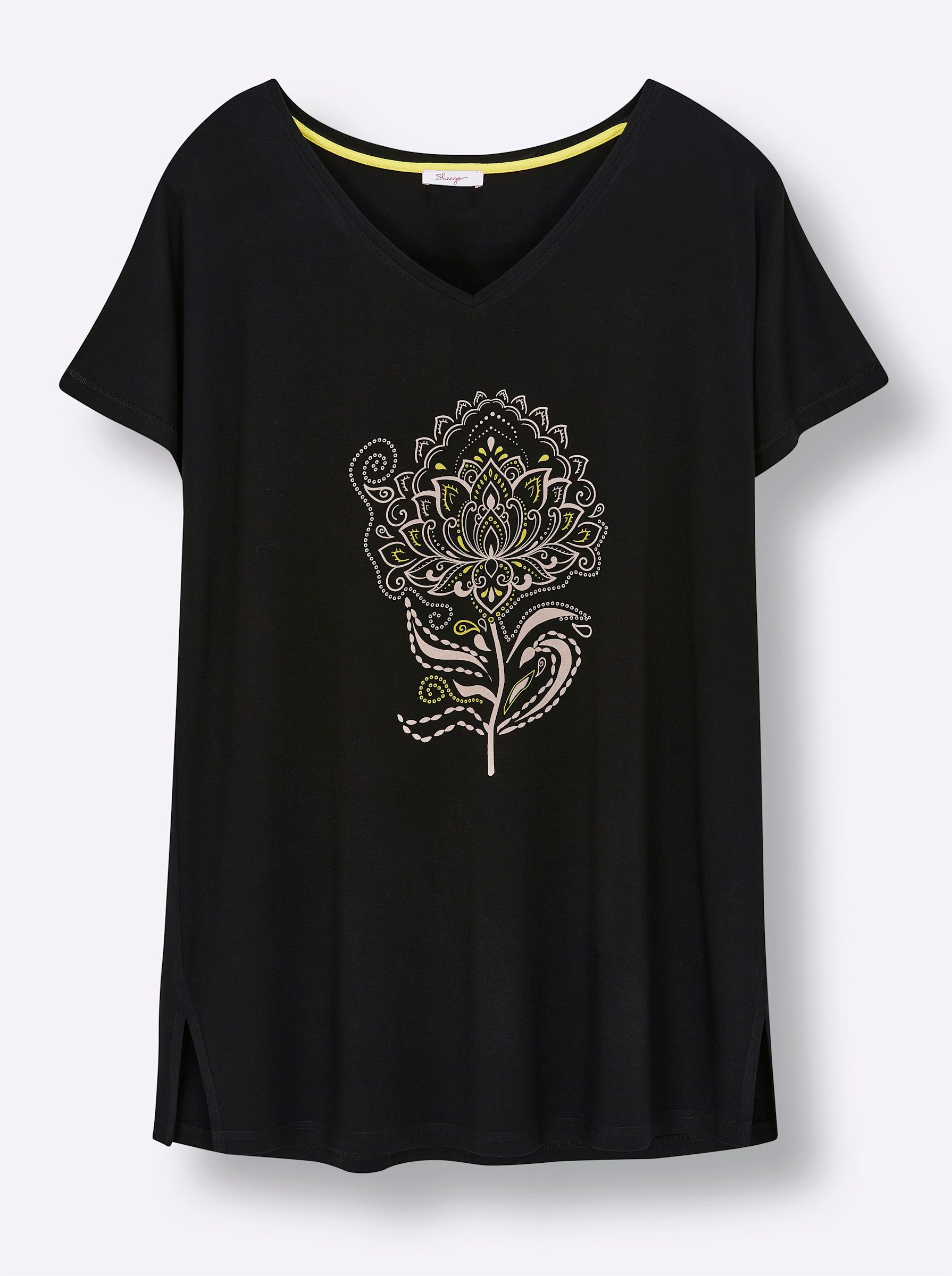 Sheego Strandkleid Kurzarm-Shirt Kurzarm