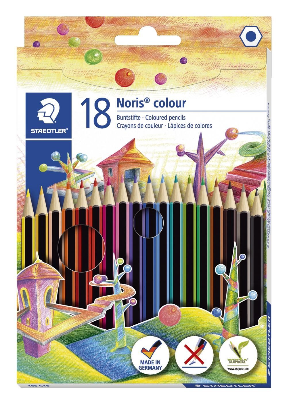 STAEDTLER Buntstift Staedtler® 185 C18 Farbstift Noris® colour - Kartonetui mit 18 Farben