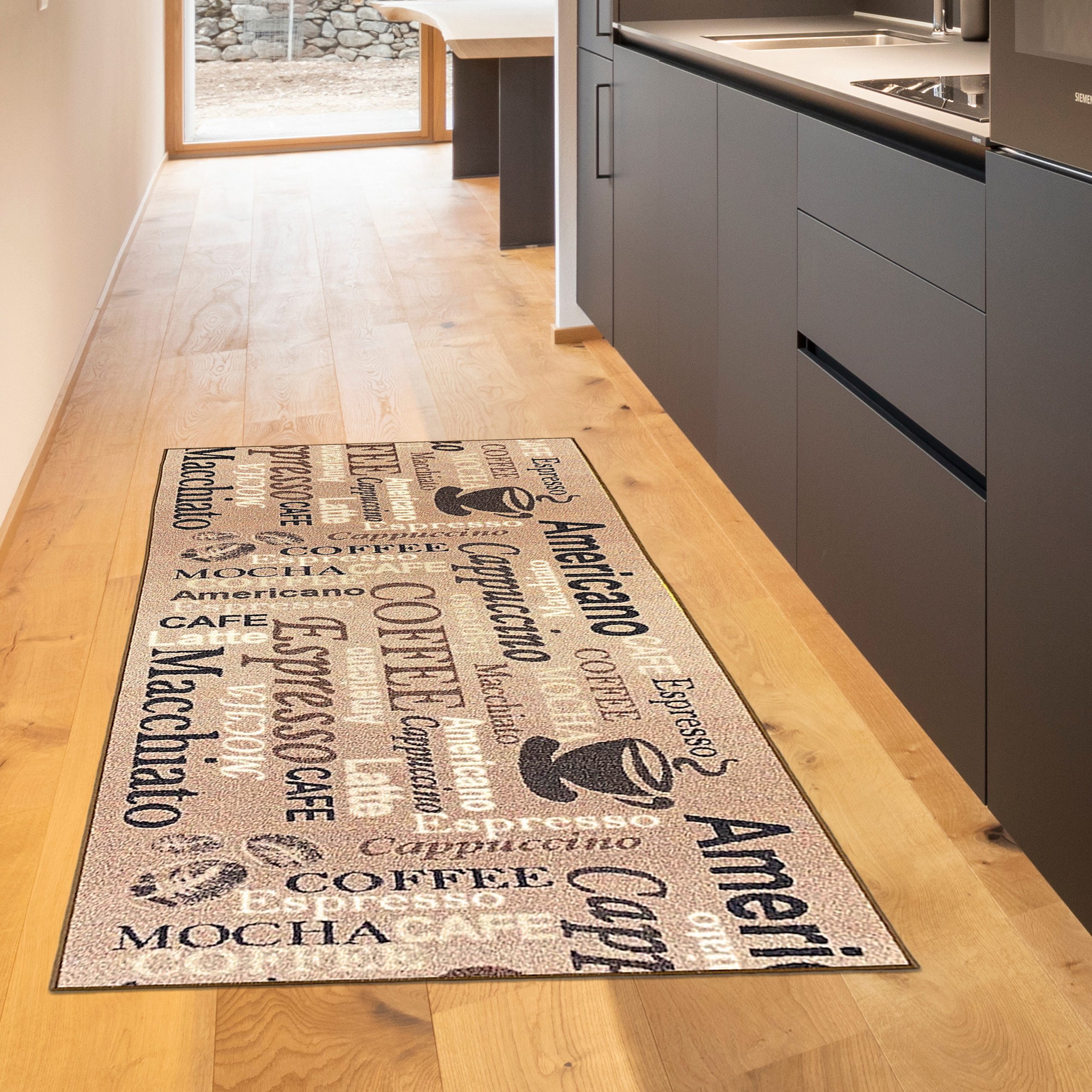TeppichHome24 Teppich Küchenläufer mit Kaffee-Motiv – günstig online kaufen