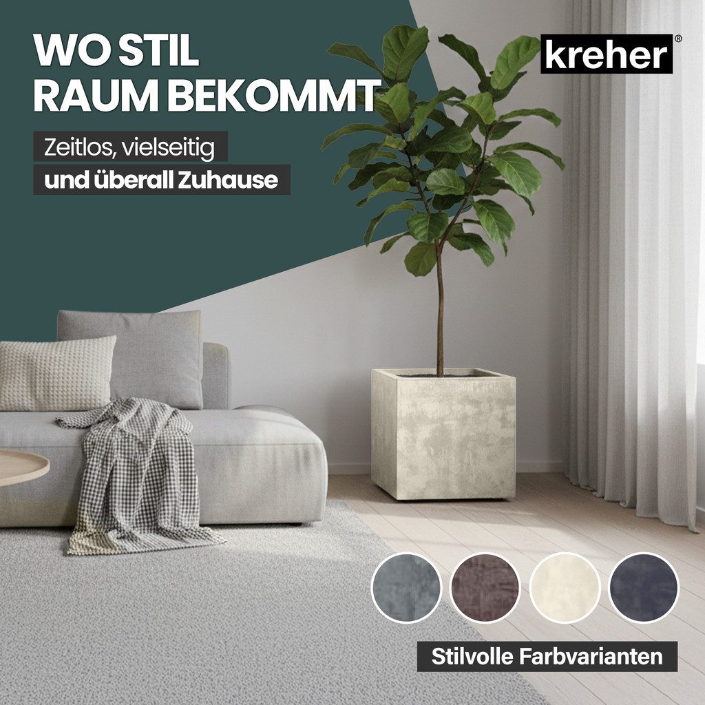 Kreher Blumenkasten Millennium in Naturstein Optik verschiedenen Ausführungen