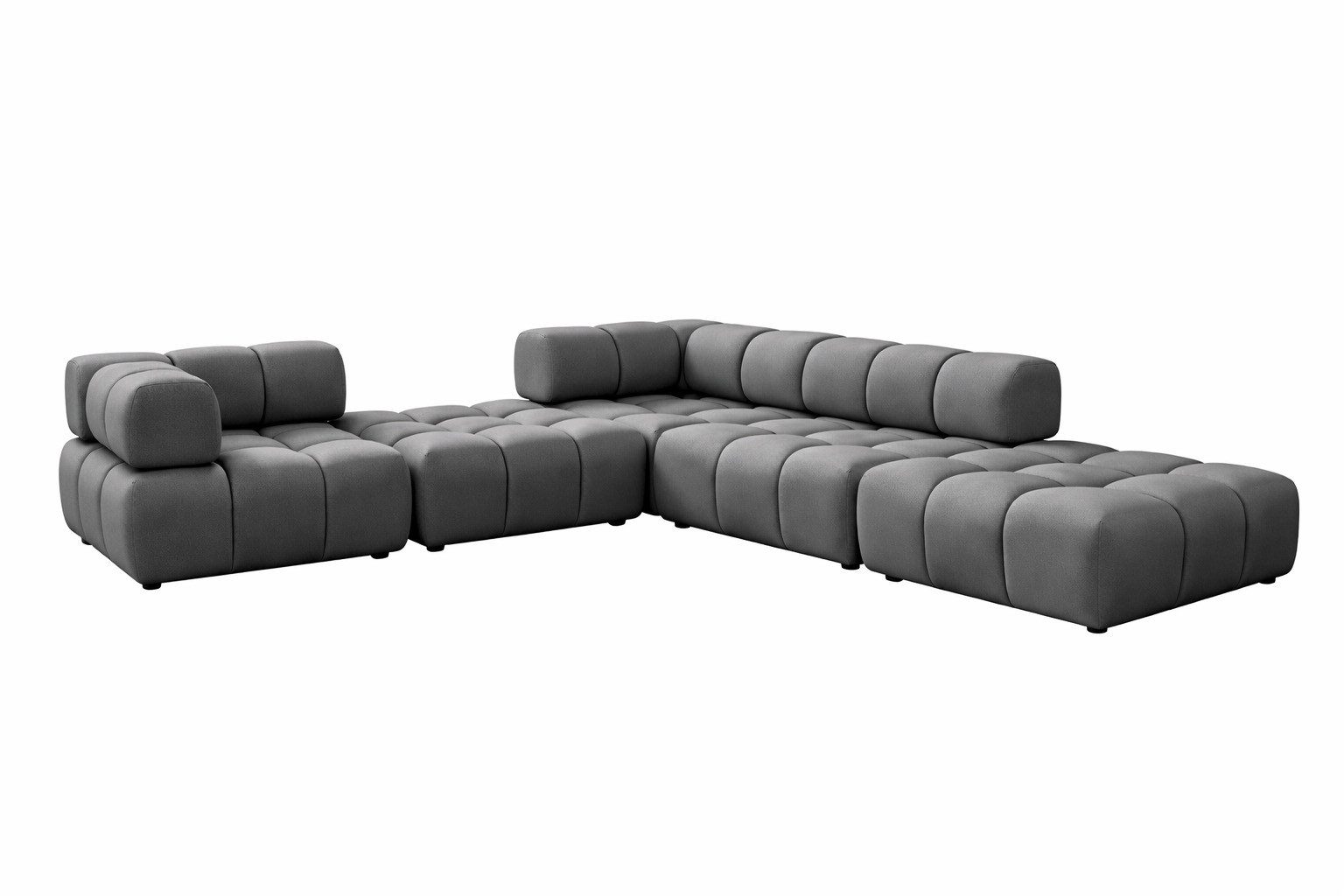 Kaiser Möbel Ecksofa universell modern modular Premium aus Veloursstoff Bluvel,BOLLA Corner, Einzelartikel, luxuriöses Designer-Ecksofa,moderne Bubble-Form