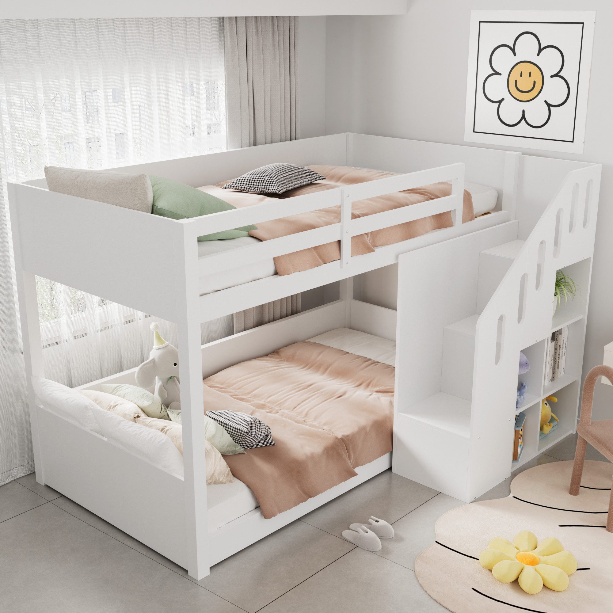 Odikalo Etagenbett Kinderbett Jugendbett 90x200 (Kinder-Etagenbett, Doppelb günstig online kaufen