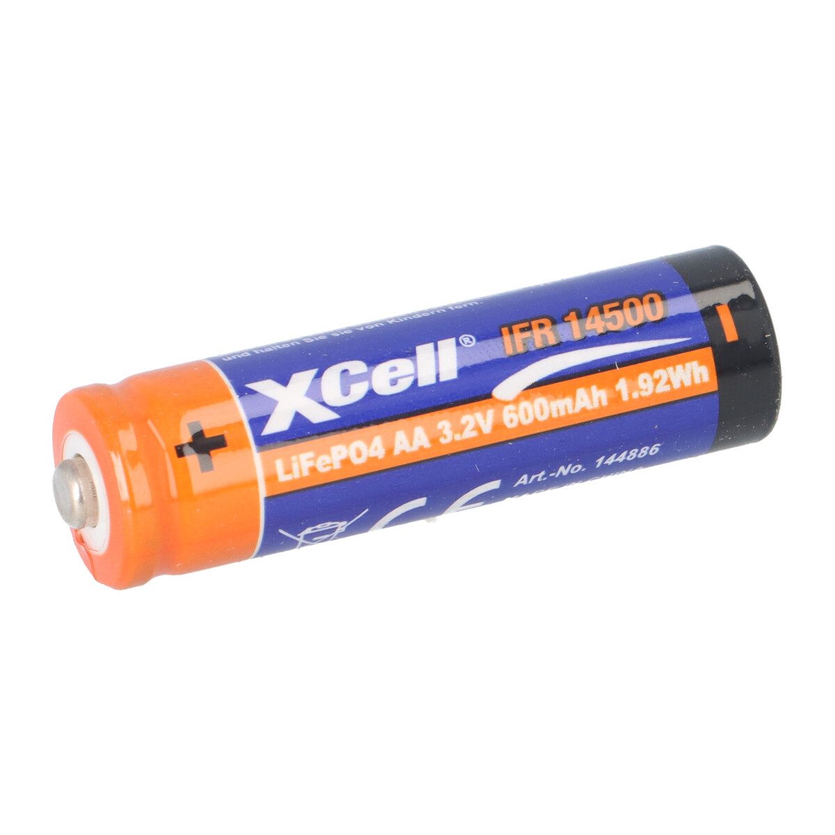 XCell XCell IFR 14500 AA Solar Akku LiFePO4 3,2V 600mAh Akku