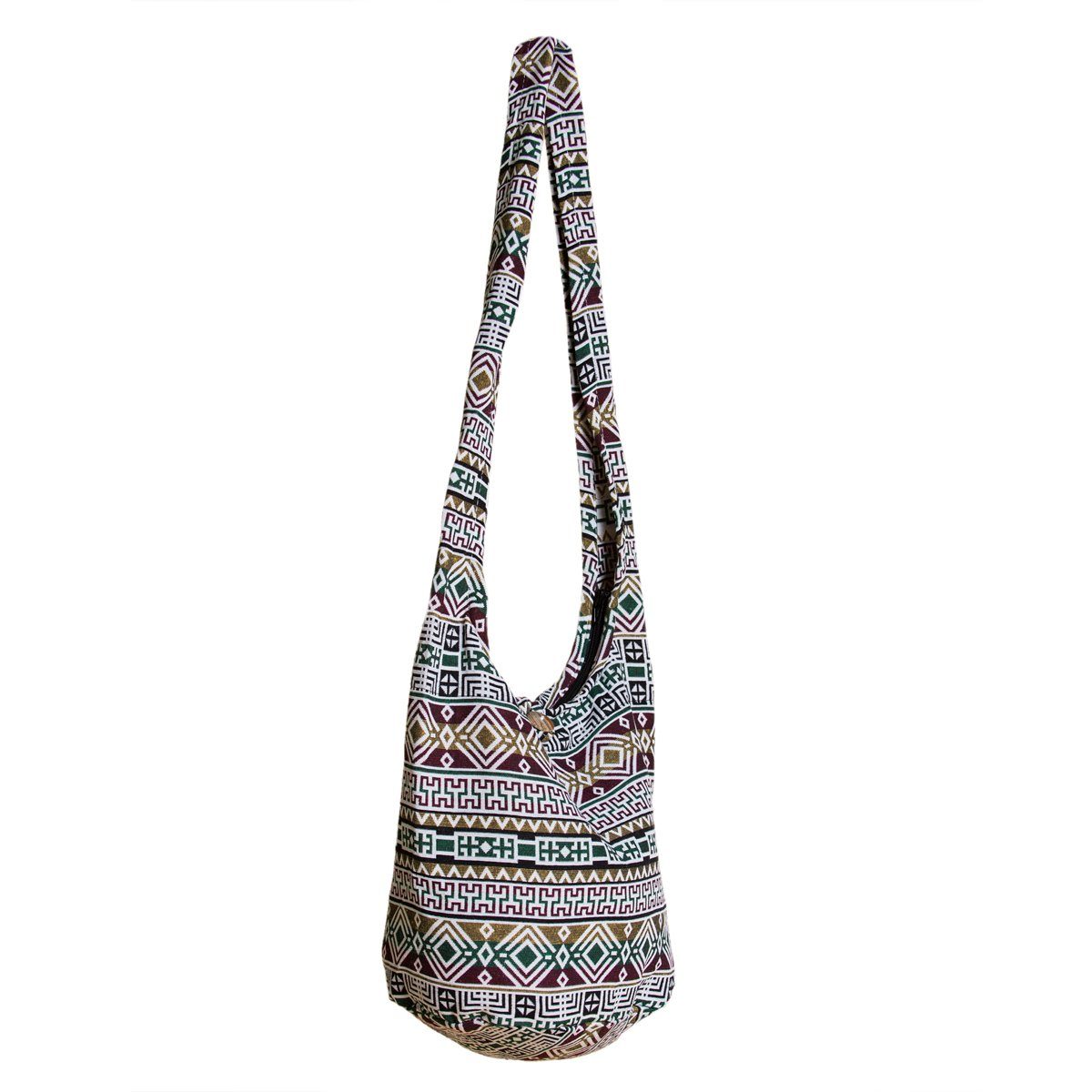 Umhängetasche, in PANASIAM Wickeltasche Baumwolle gewebten Handtasche als 100 2 auch geeignet Strandtasche Designs In WOV27 Größen und aus % Beuteltasche Schulterbeutel