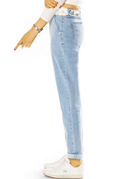 be styled Mom-Jeans »Mom High Waist Jeans Hose relaxed fit mit Gürtel - Damen - j5L-1« mit Stretch-Anteil, mit abnehmbaren Gürtel
