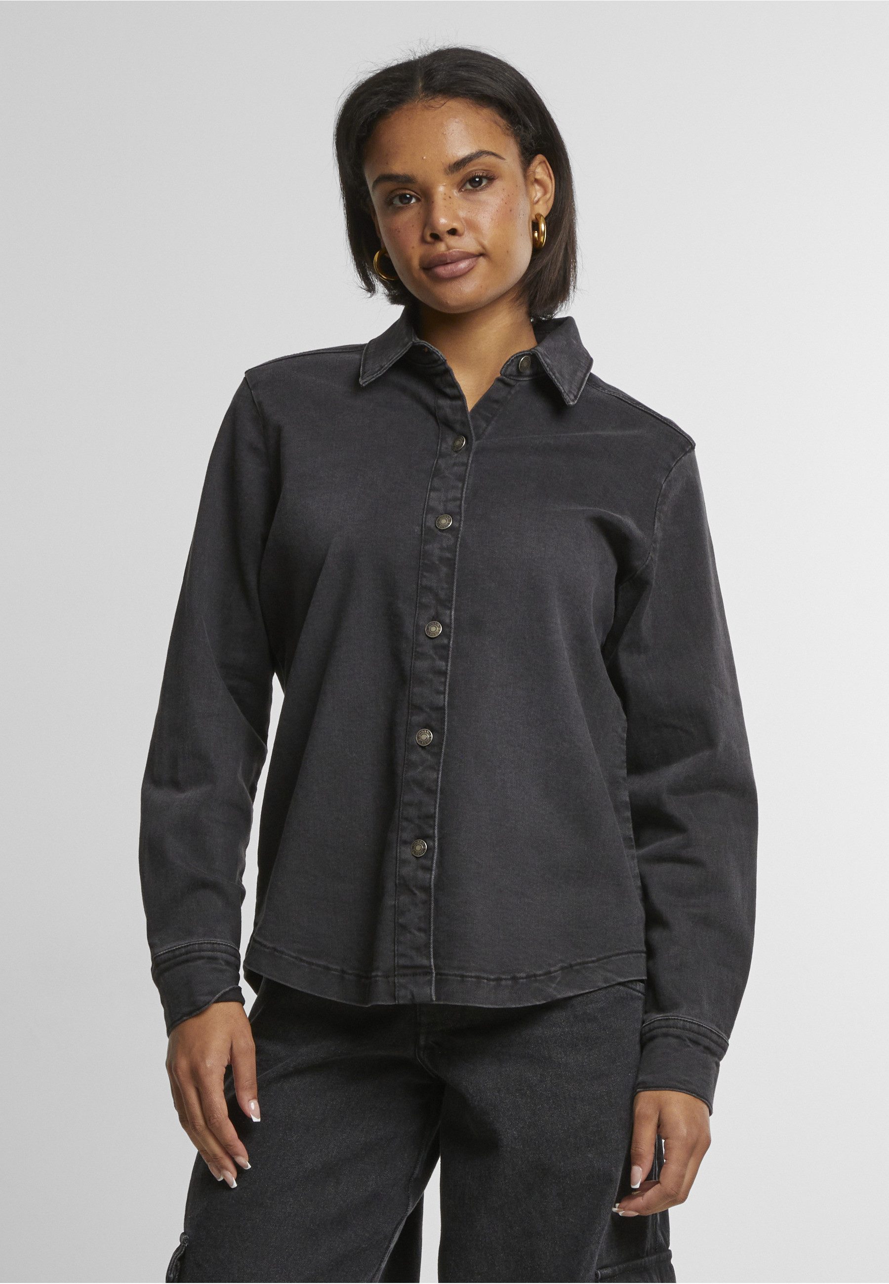 URBAN CLASSICS Blusentop Urban Classics Ladies Denim Shirt