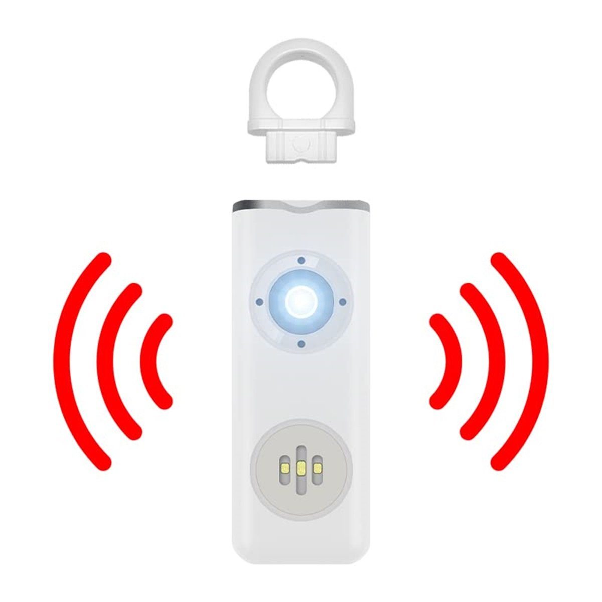 Welikera Persönlicher Alarm,mit Stroboskop LED Blitzlicht-Signal,130dB,Mini  Alarmsirene