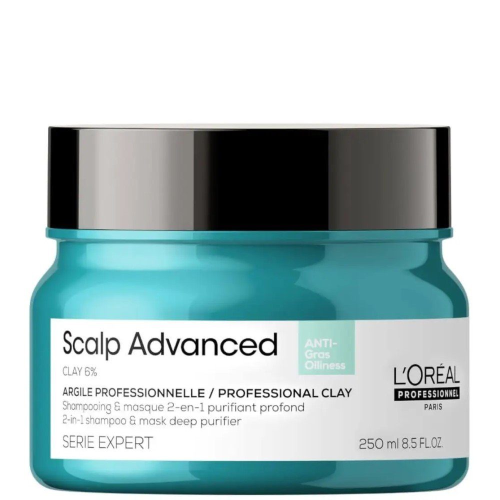 Haarmaske L'Oréal Professionnel Paris Série Expert Scalp Advanced Anti-Oiliness 2in1 Deep Purifier Clay 250 ml