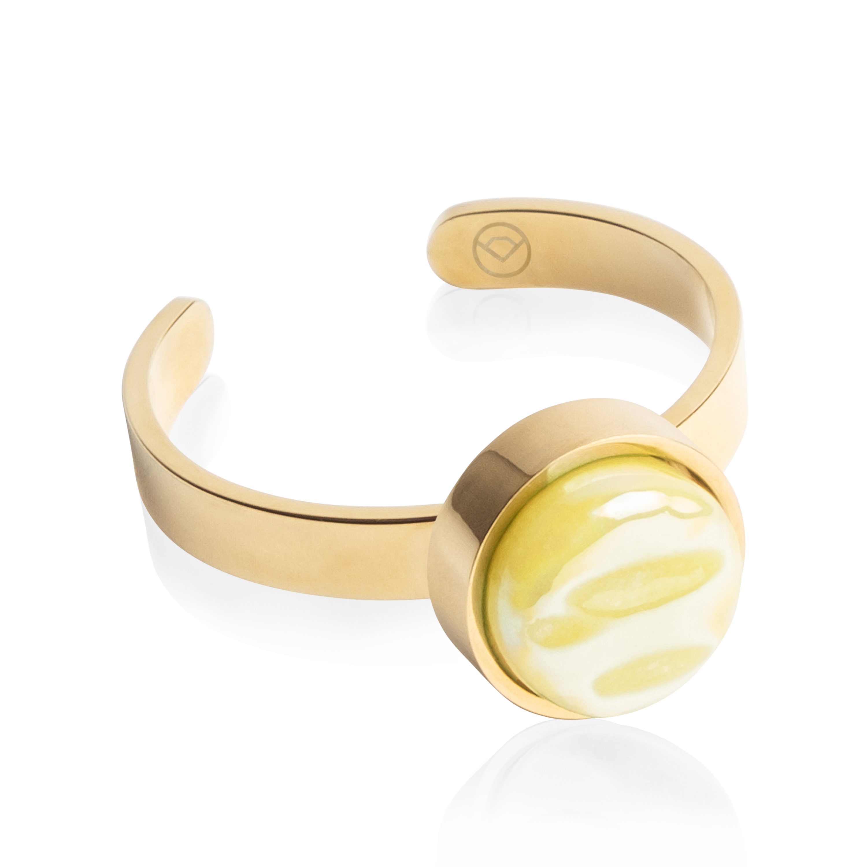 ALEXASCHA Fingerring Verstellbarer Ring mit Stein • 8mm