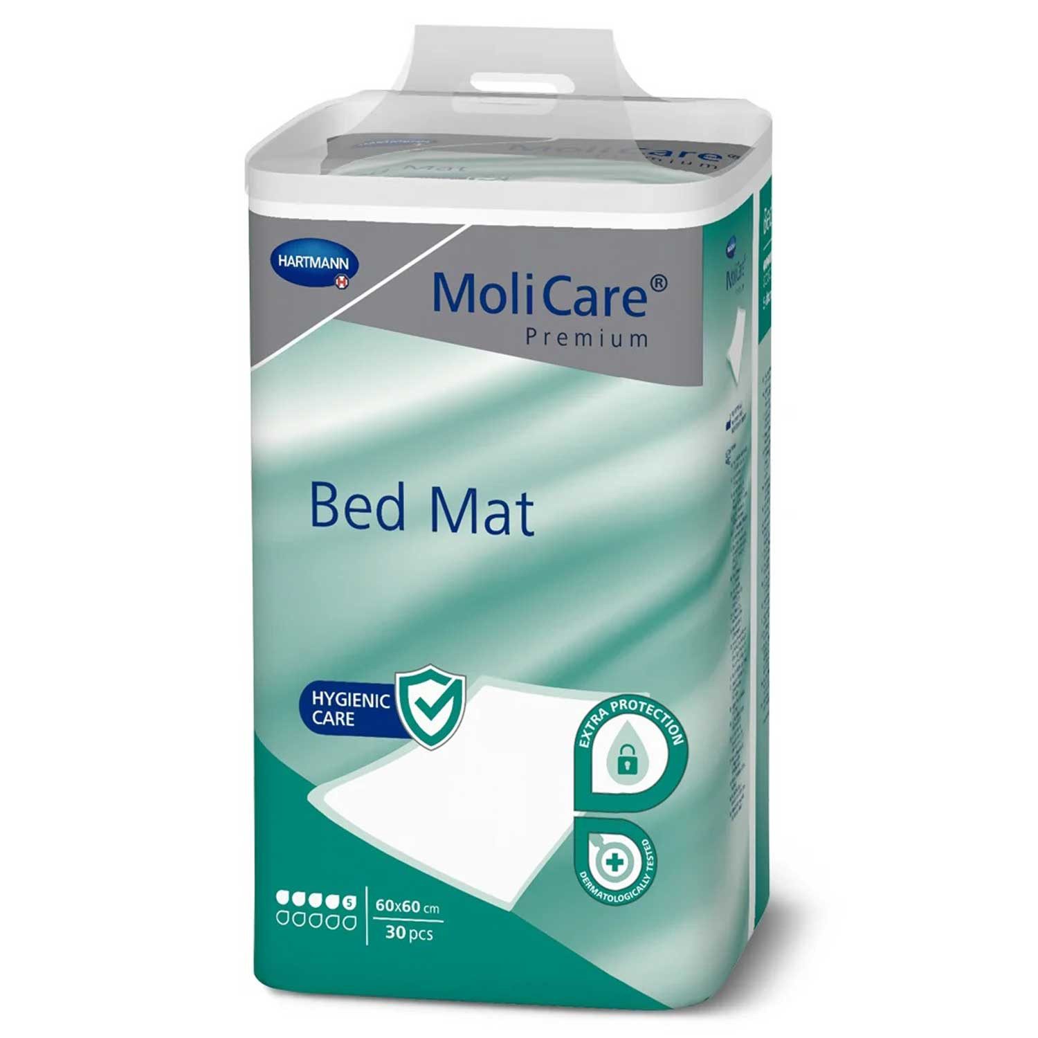 Inkontinenzauflage MoliCare® Premium Bed Mat 5 Tropfen - 60x60 cm 4 x 30 Stück PAUL HARTMANN AG