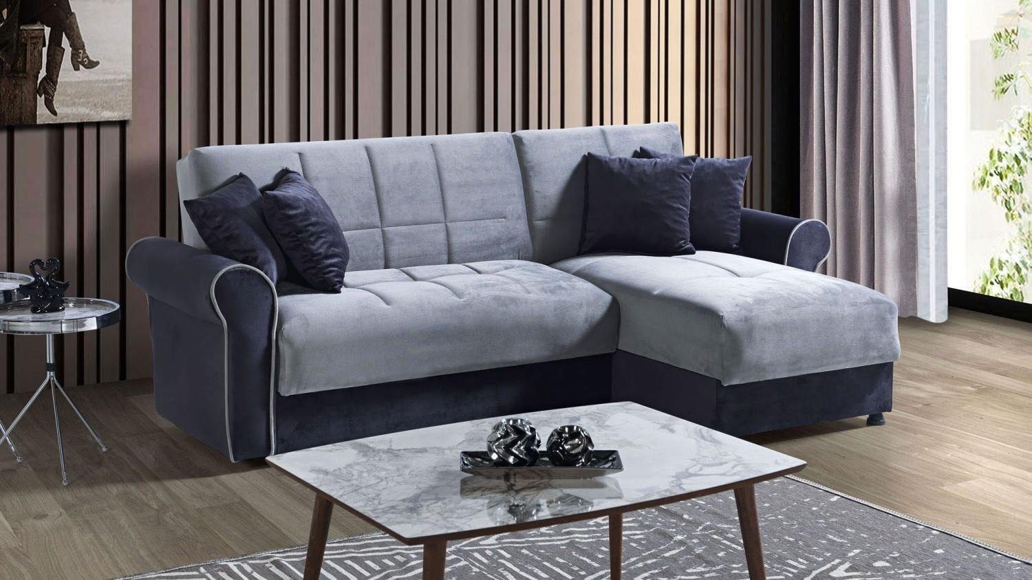JVmoebel Ecksofa Ecksofa L-Form Textil Eckcouch Sofa Polster Premium Couch Modern Neu, Made In Europe