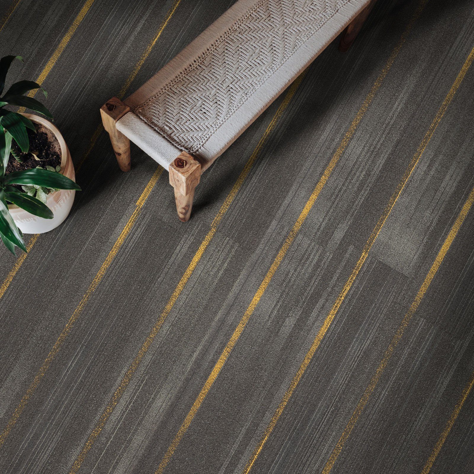 Floordirekt Teppichfliese Aberdeen, Erhältlich in 12 Farben, 25 x 100 cm, Teppichdiele, Fliese