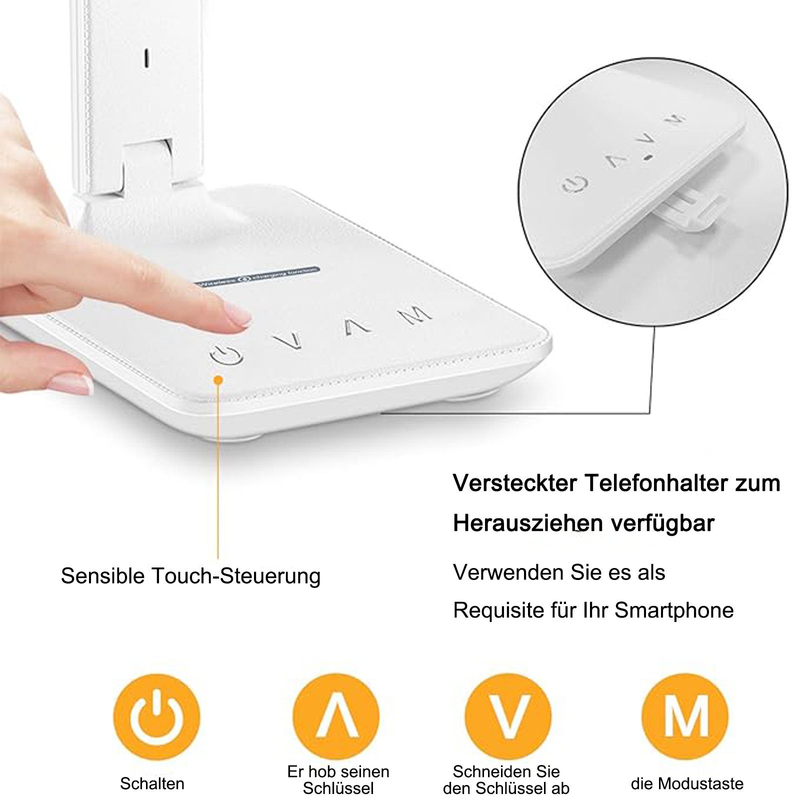 OKWISH LED Schreibtischlampe Nachttischlampe Tischlampe Tisch günstig online kaufen