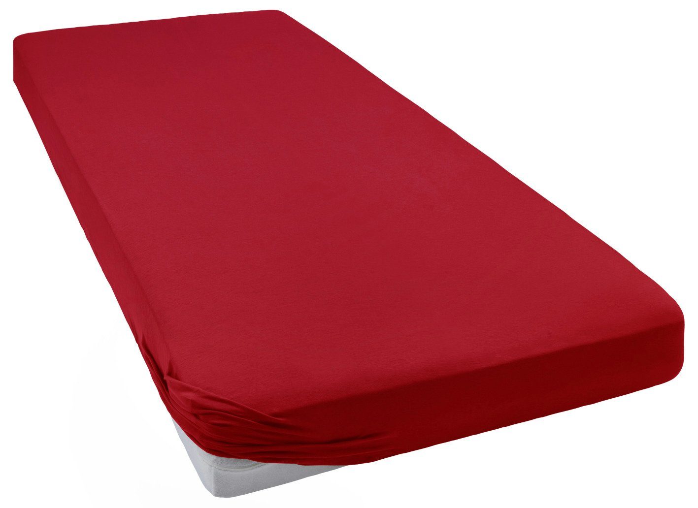 bellana Spannbettlaken bellana deluxe mit Elasthan, Jersey 230 g/m², Premium-Qualität, Jersey-Elasthan, Gummizug: rundum, (1 Stück), mit 5% Elasthan, für Matratzen bis 35cm Höhe, bügelfrei, faltenfrei