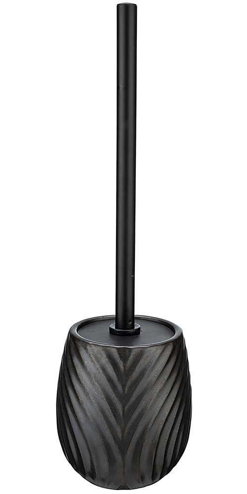 WENKO WC-Garnitur Modell Idro, WC-Bürstenhalter aus Keramik mit Linienstruk günstig online kaufen