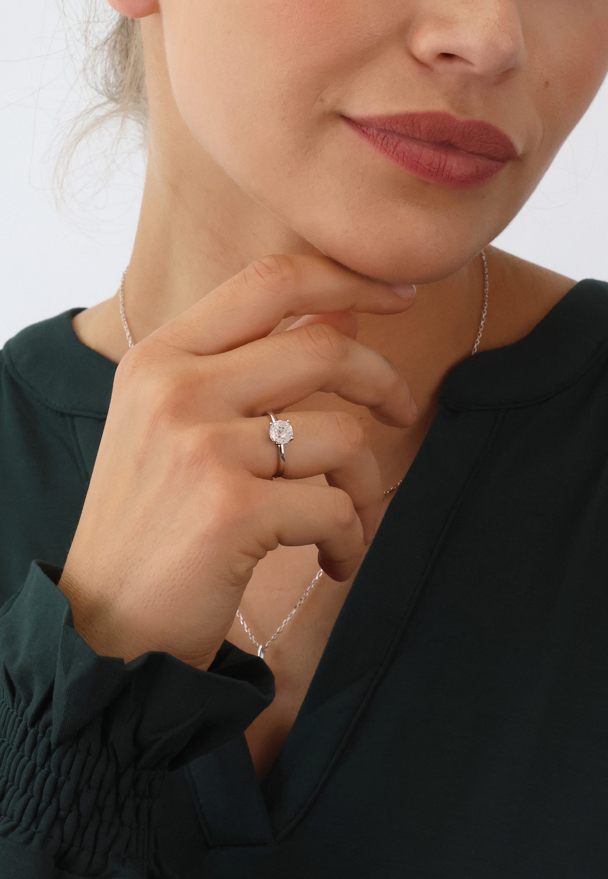 NANA KAY Fingerring Classic Solitaire, mit wunderbarem Steinbesatz
