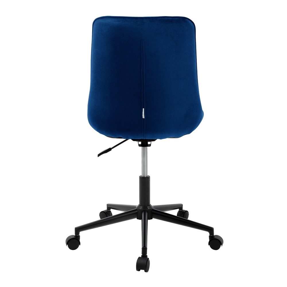 ML-DESIGN Bürostuhl Schreibtischstuhl mit Rückenlehne 360° drehbar höhenverstellbar (1 St), Polsterstuhl Blau, Samtbezug Metallgestell Drehstuhl Sessel