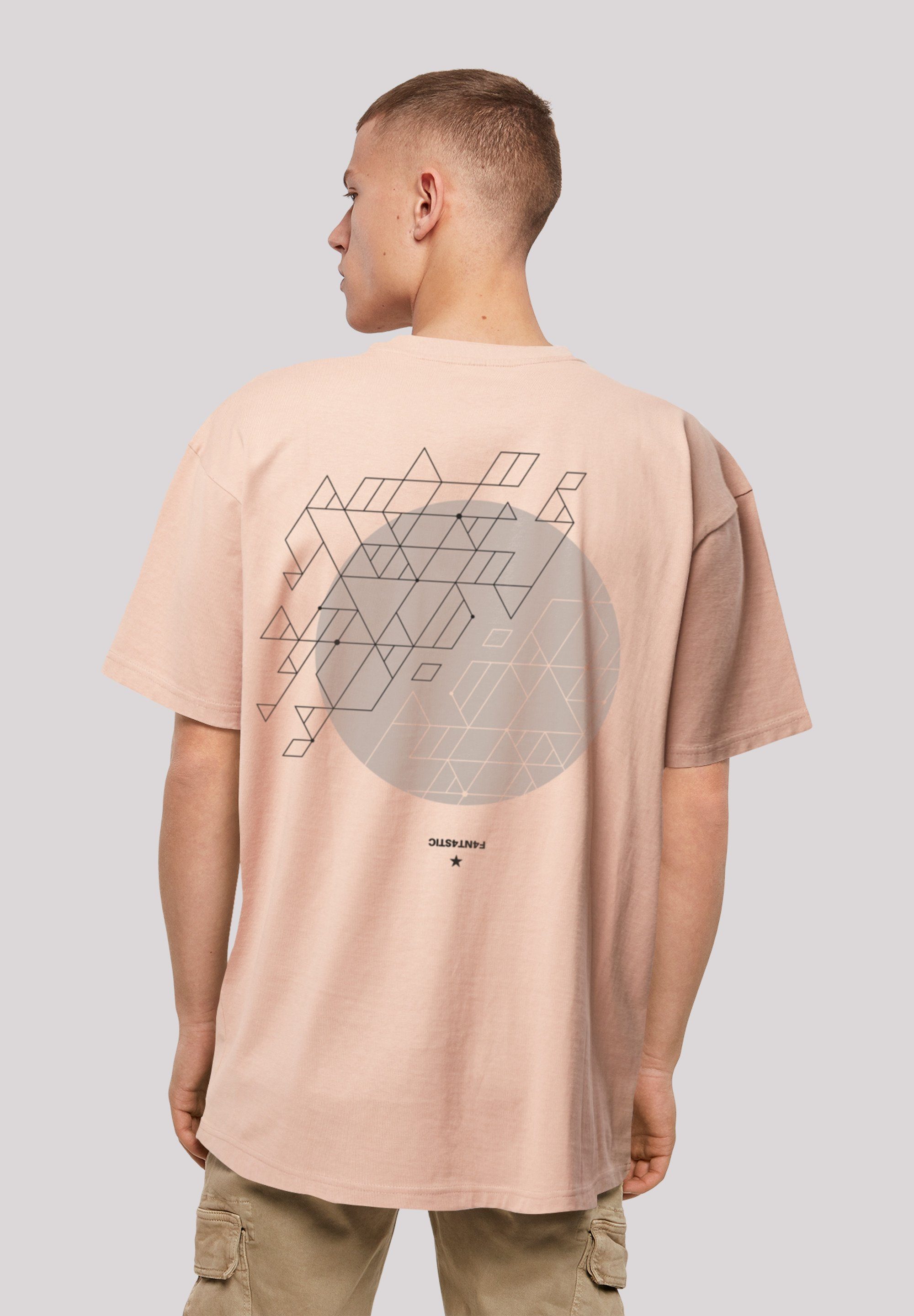 F4NT4STIC T-Shirt Geometric Grau Print amber