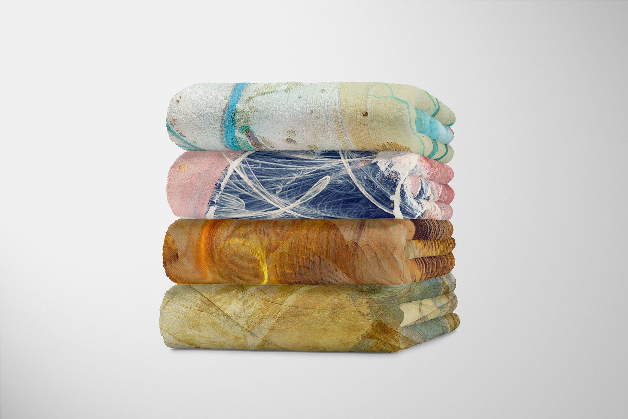 mit Handtuch Enigma Baumwolle-Polyester-Mix Handtücher (1-St), abstrakten Strandhandtuch Sinus Handtuch Motiv, Art Kuscheldecke Saunatuch