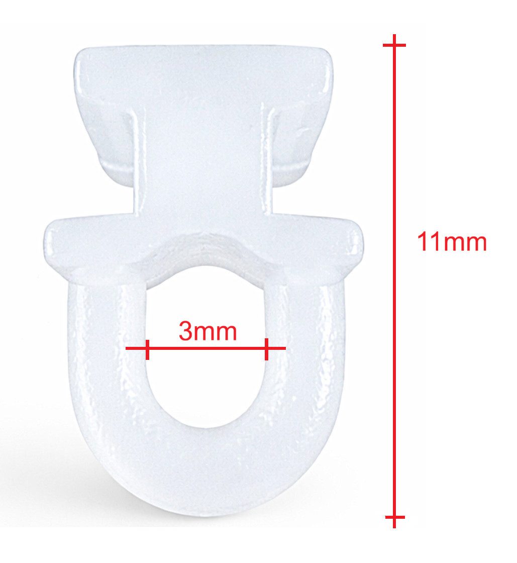 rewagi Ösengleiter Gardinengleiter 9x5 mm Weiß für Innenlaufschienen, (25-St), Verkaufseinheit 25/50/100/200/500/1000 Stück
