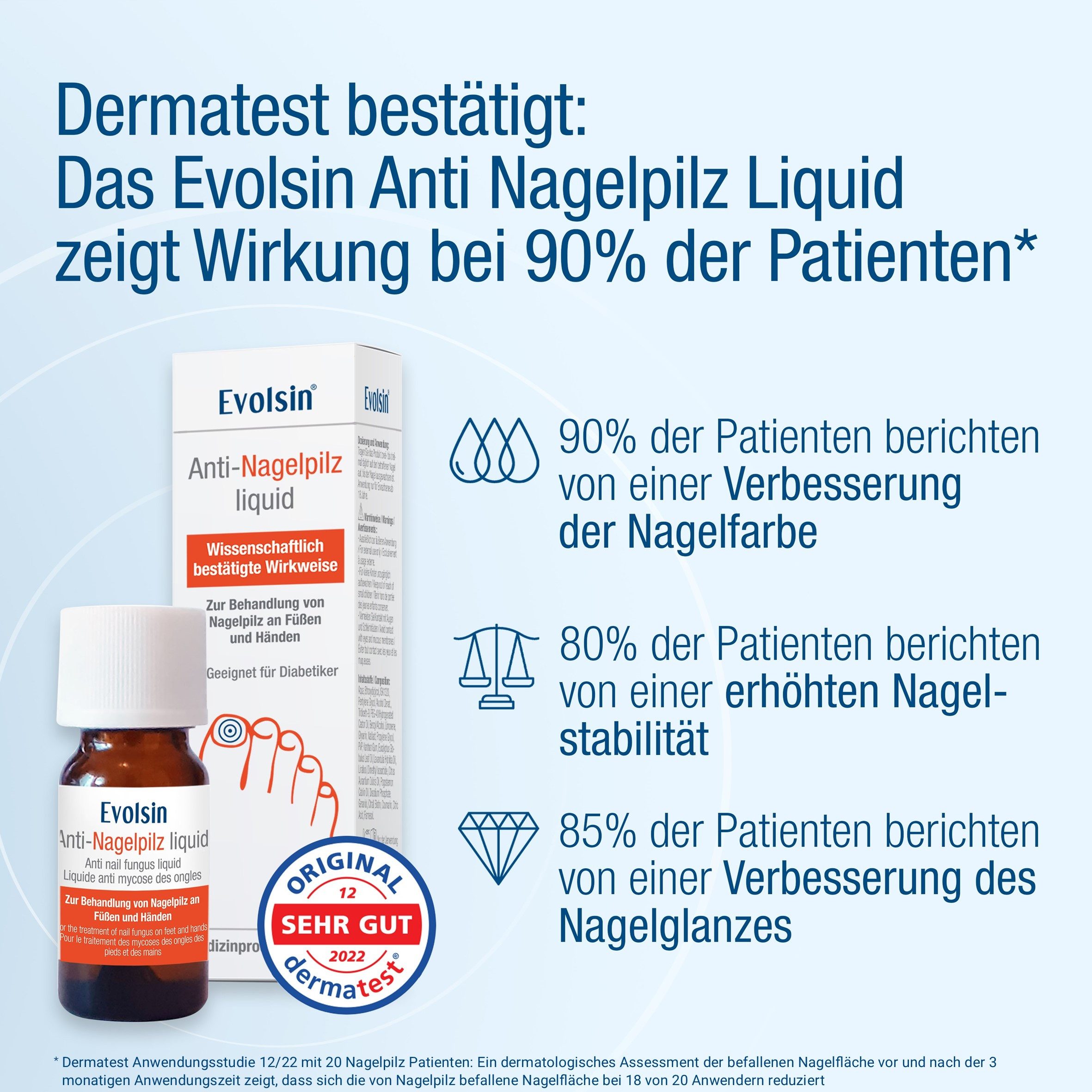 Evolsin Nagelpilz-Behandlungsstift Anti-Nagelpilz Liquid I Wissenschaftlich bestätigte Wirkweise, frei von Parabenen, Silikonen, Mineralölen, Mikroplastik