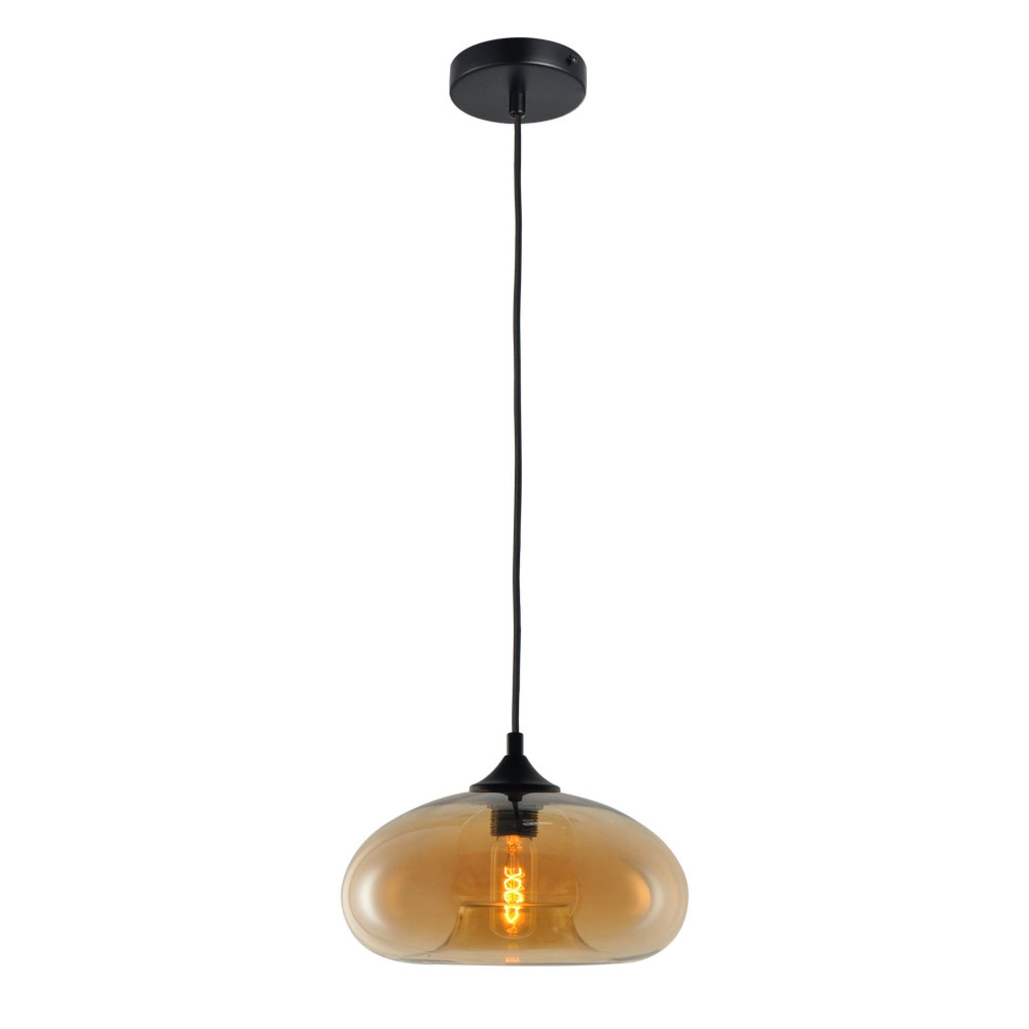 s.luce Pendelleuchte Cruet Galerie-Pendelleuchte Glas extra lang 5m Amber