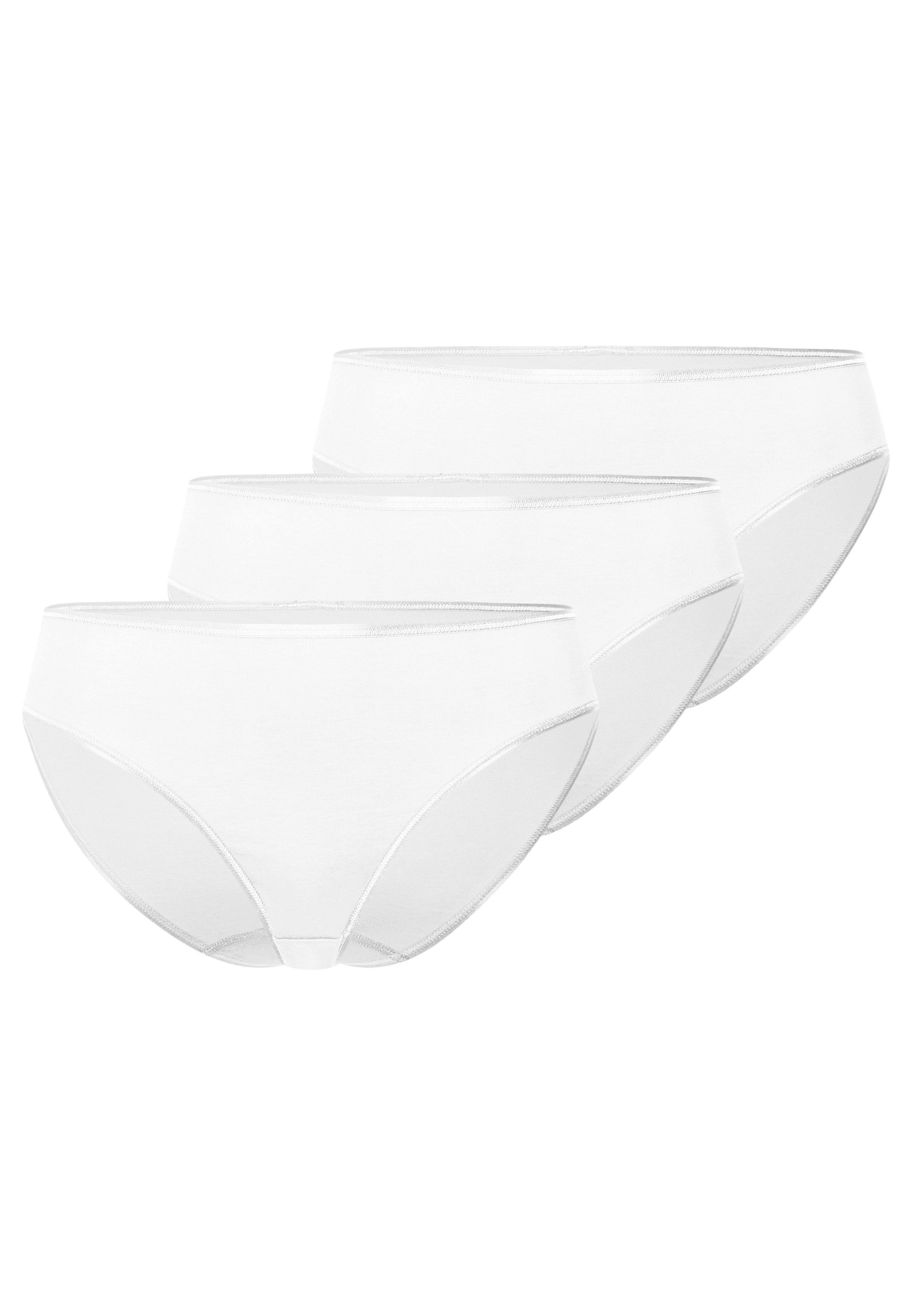Hanro Midislip 3er Pack Cotton Seamless (Spar-Set, 3-St) Midi Slip - Baumwolle - Nahtlos - Angenehm auf der Haut