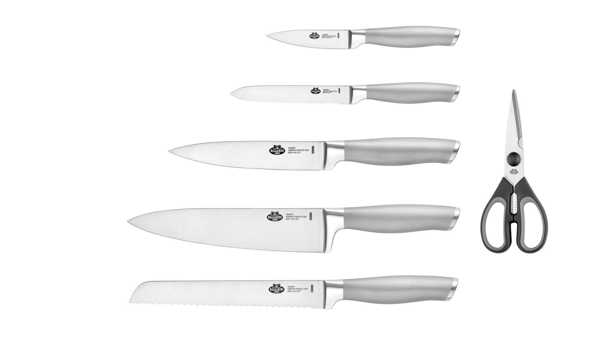 Tanaro 7-tlg, Messerblock BALLARINI Messerblockset BALLARINI Messer (7tlg) Natur Küchenmesser