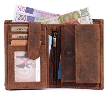 SHG Geldbörse ◊ Herrenbörse Leder Portemonnaie, Brieftasche Lederbörse mit Münzfach RFID Schutz Männerbörse