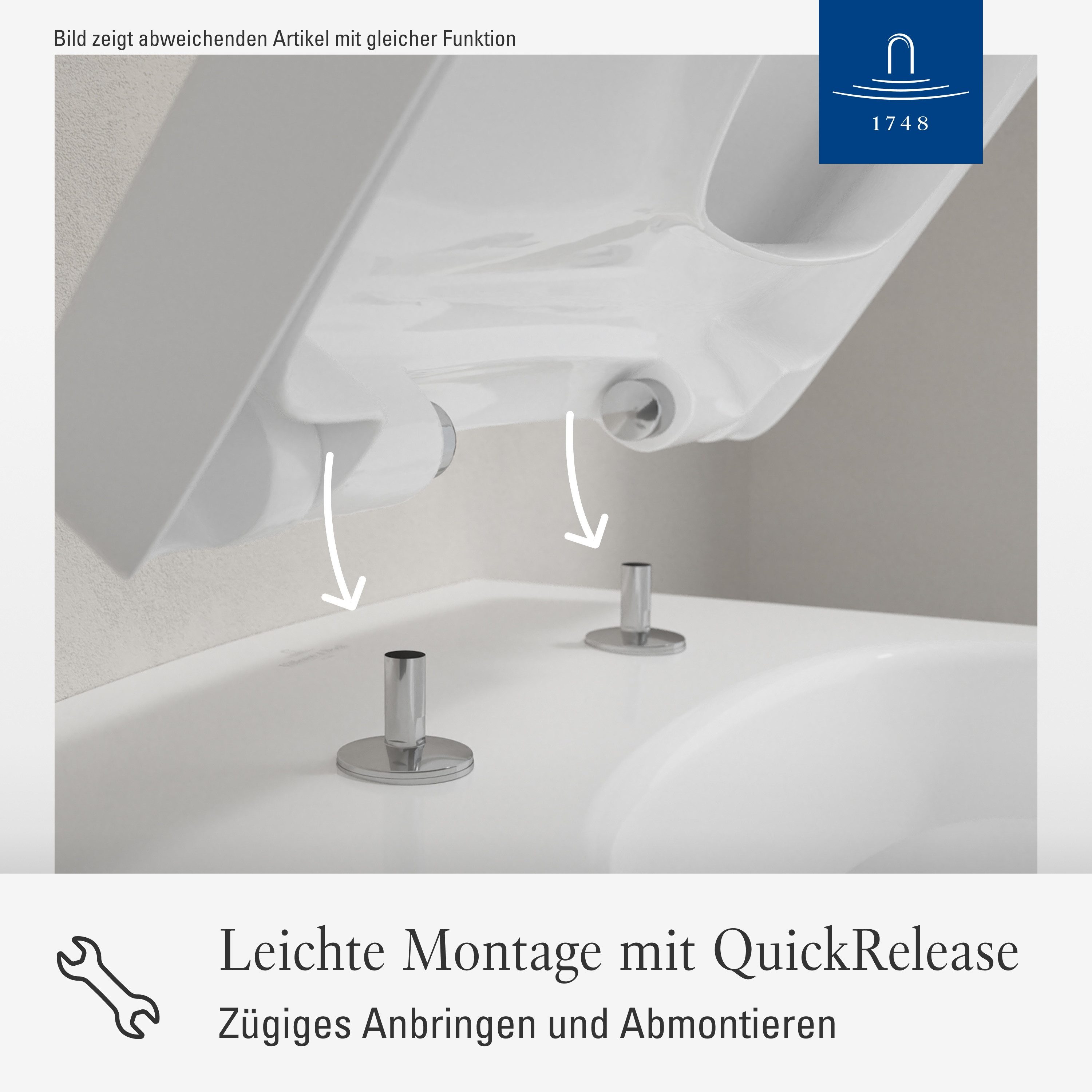 Villeroy & Boch WC-Sitz Architectura, mit Absenkautomatik, abnehmbar, aus bruchsicherem Duroplast